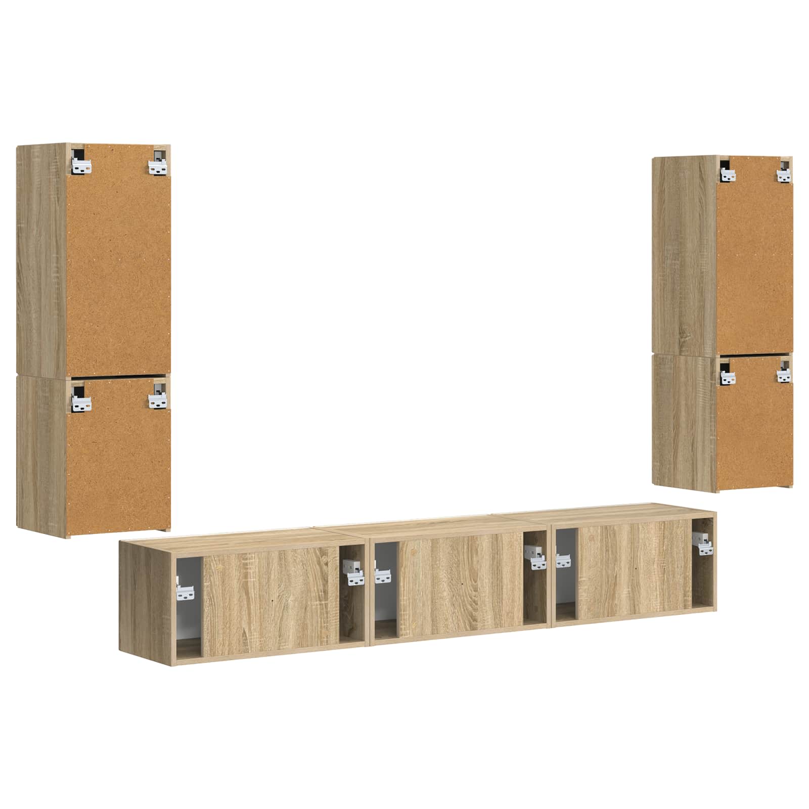 Ensemble meuble TV 4 pcs Chêne Sonoma Bois d'ingénierie - XIOS