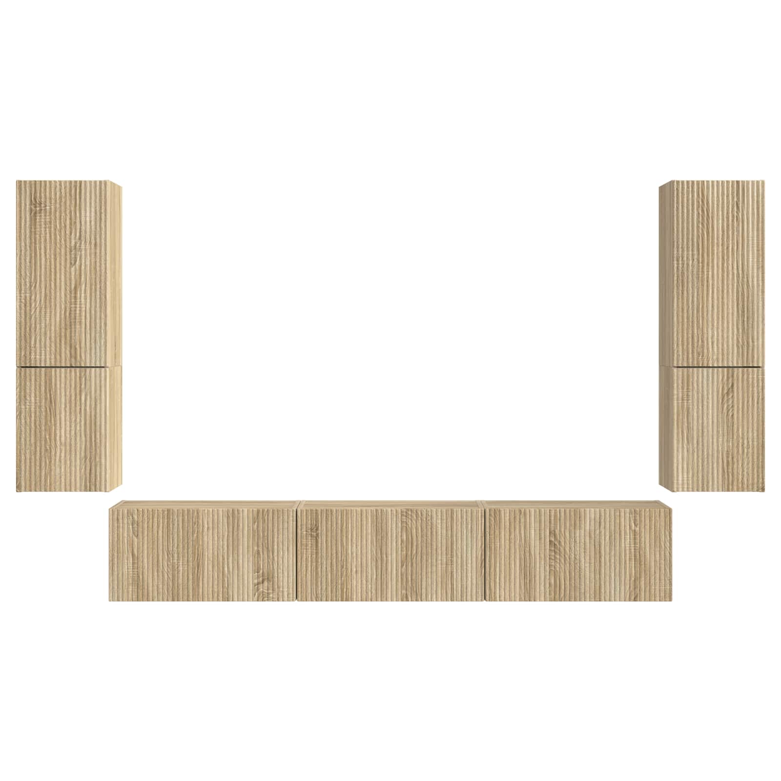 Ensemble meuble TV 4 pcs Chêne Sonoma Bois d'ingénierie - XIOS