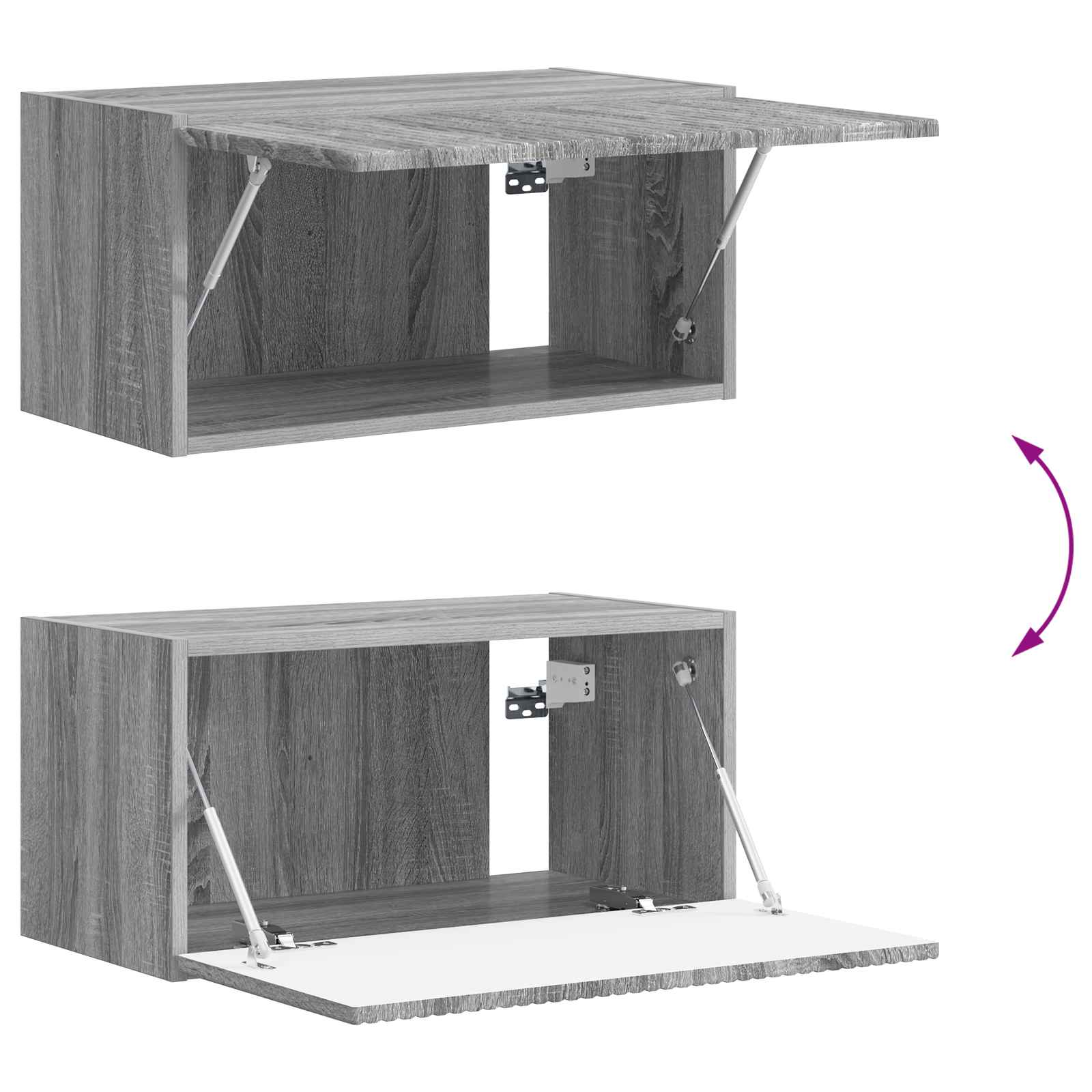 Ensemble meuble TV 4 pcs Gris Sonoma Bois d'ingénierie - XIOS