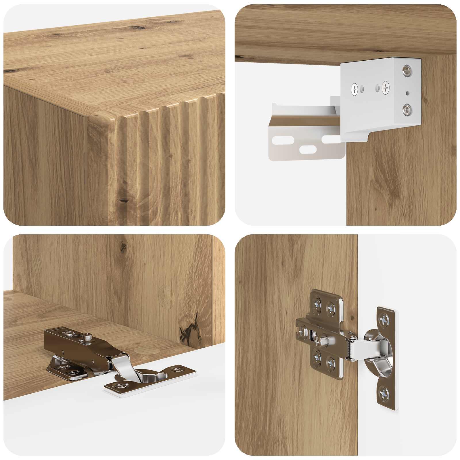 Ensemble meuble TV 4 pcs Chêne artisanal Bois d'ingénierie - XIOS