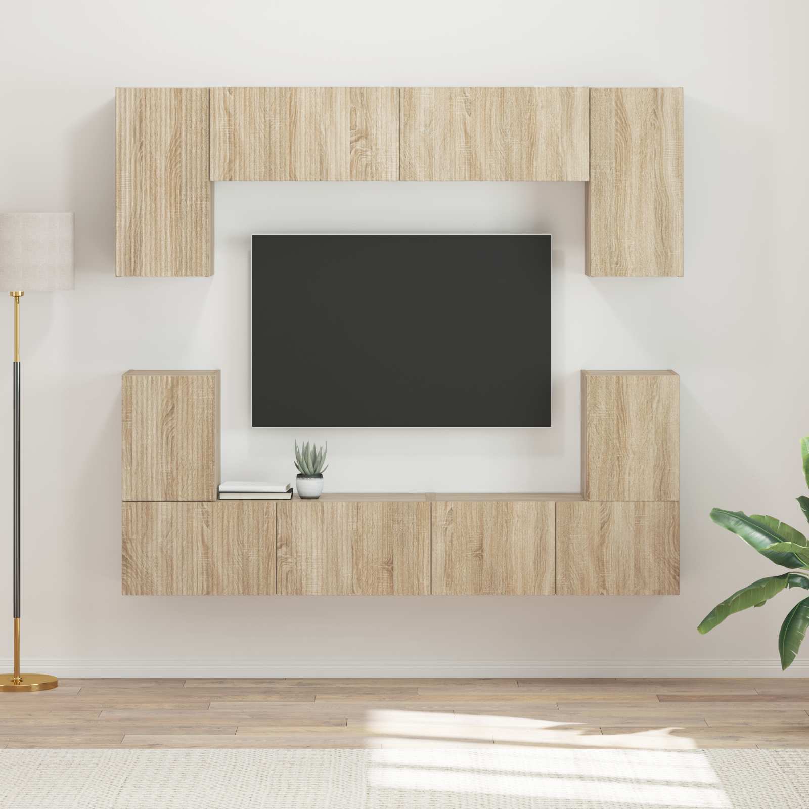 Ensemble meuble TV 5 pcs Chêne Sonoma Bois d'ingénierie - XIOS