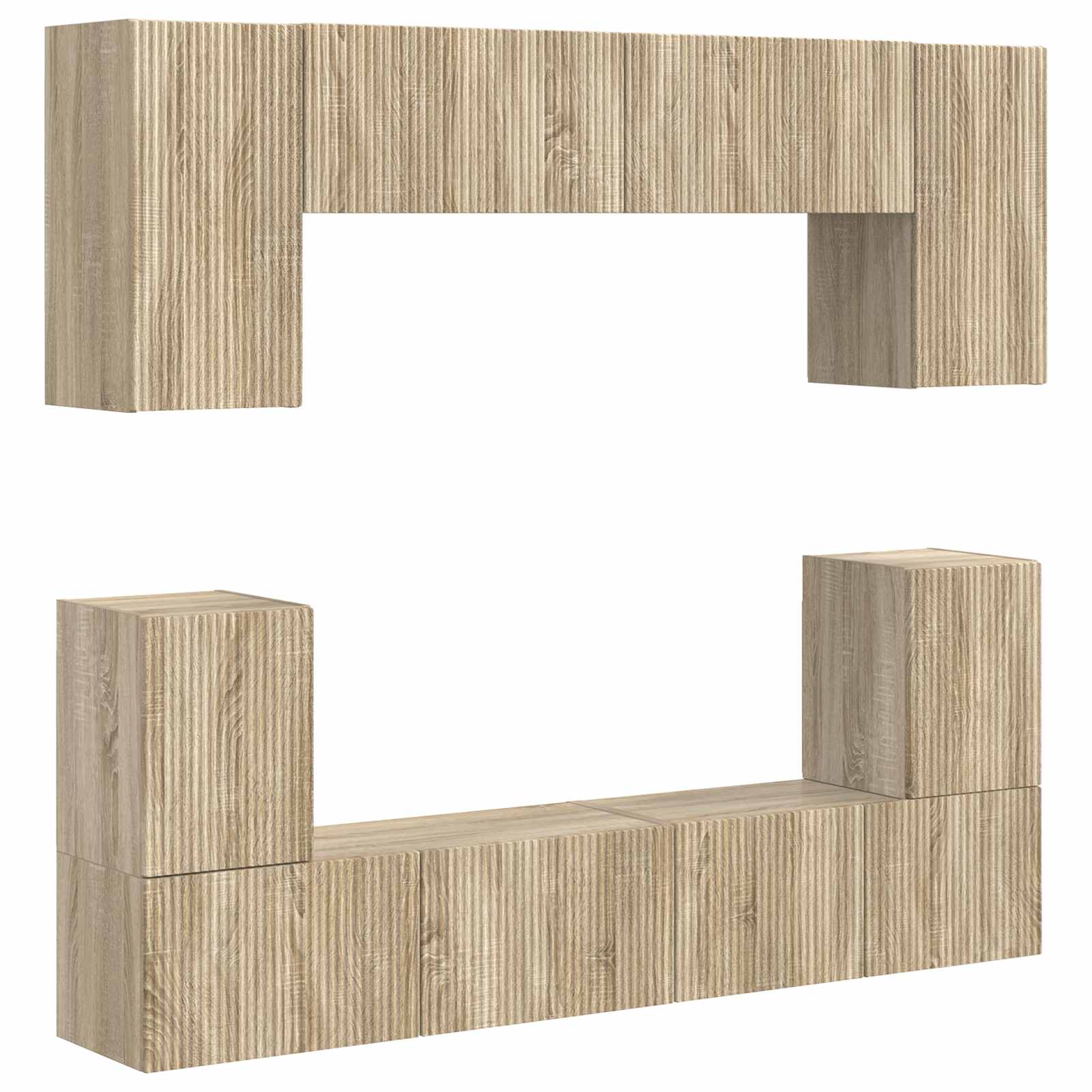 Ensemble meuble TV 5 pcs Chêne Sonoma Bois d'ingénierie - XIOS