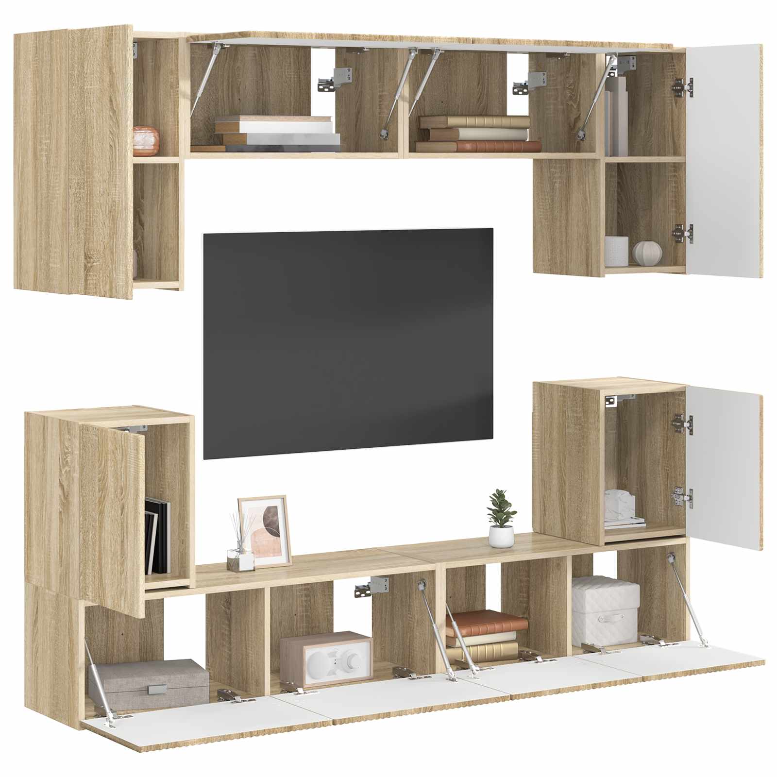 Ensemble meuble TV 5 pcs Chêne Sonoma Bois d'ingénierie - XIOS