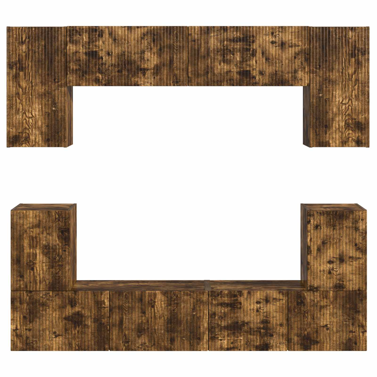 Ensemble meuble TV 5 pcs Chêne fumé Bois d'ingénierie - XIOS