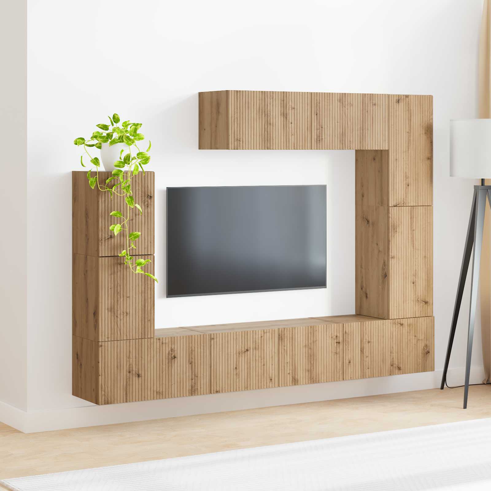 Ensemble meuble TV 5 pcs Chêne artisanal Bois d'ingénierie