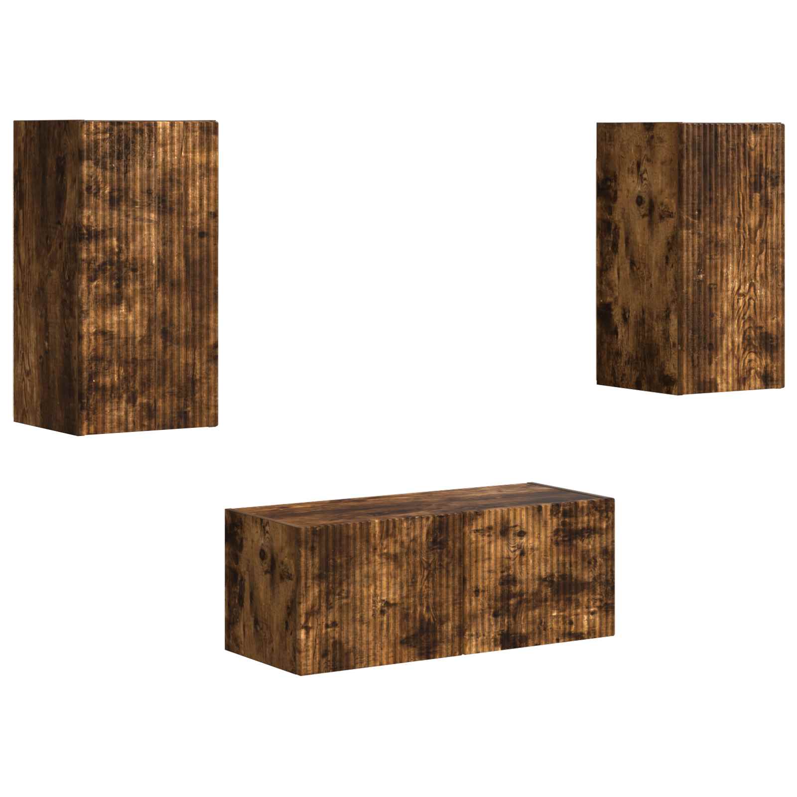 Ensemble meuble TV 6 pcs Chêne fumé Bois d'ingénierie - XIOS