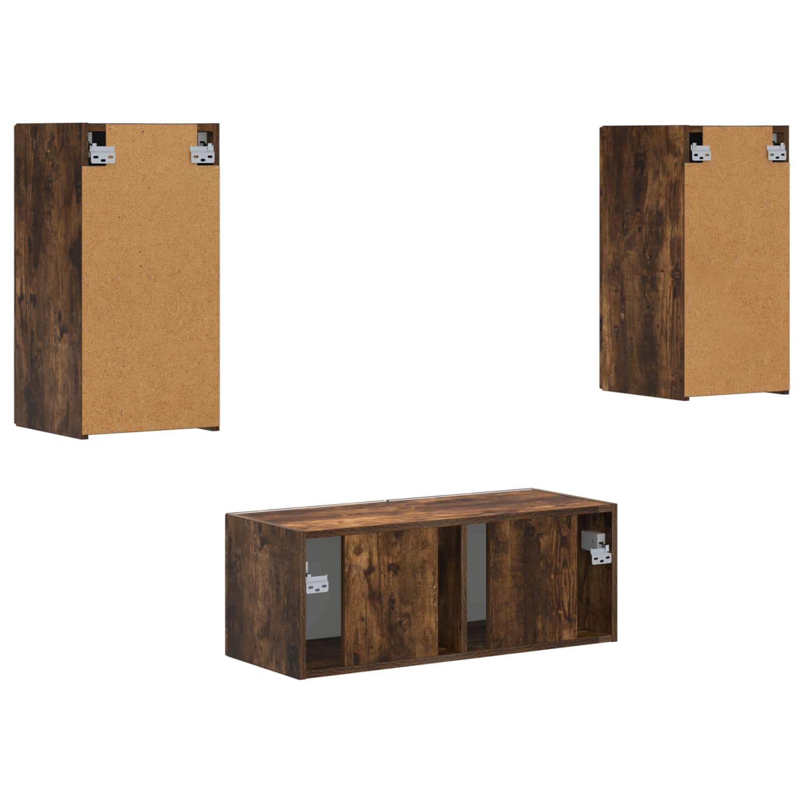 Ensemble meuble TV 6 pcs Chêne fumé Bois d'ingénierie - XIOS