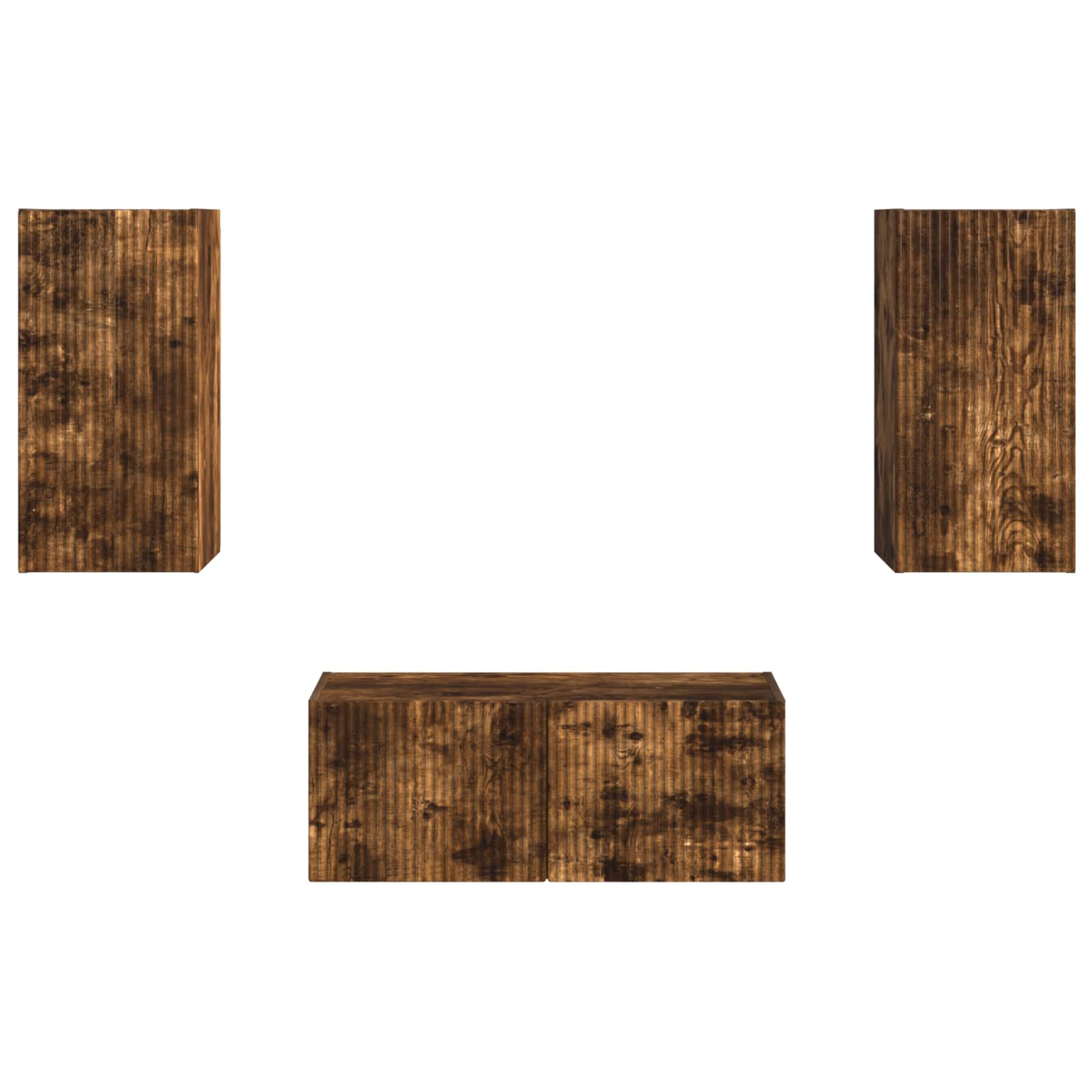 Ensemble meuble TV 6 pcs Chêne fumé Bois d'ingénierie - XIOS
