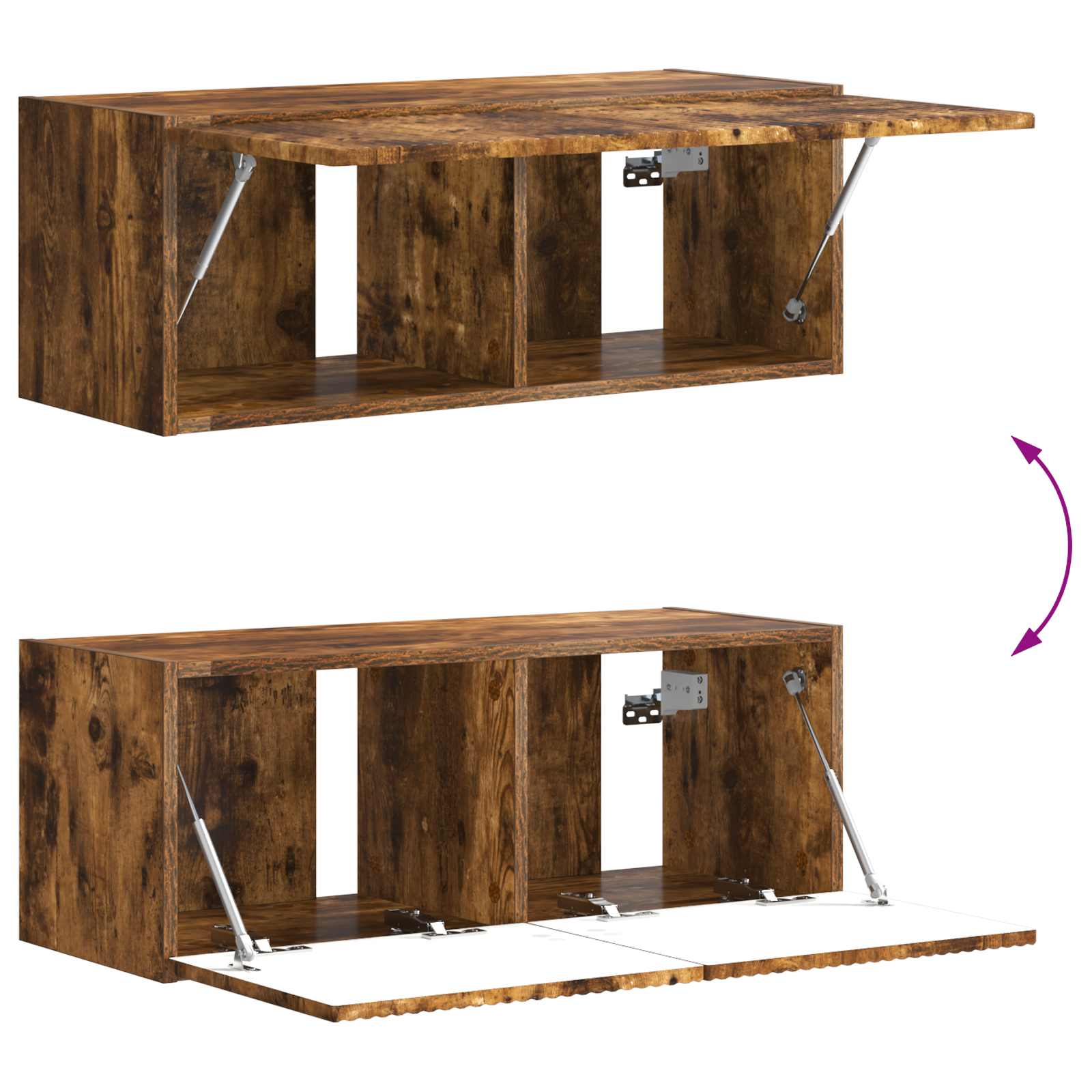 Ensemble meuble TV 6 pcs Chêne fumé Bois d'ingénierie - XIOS