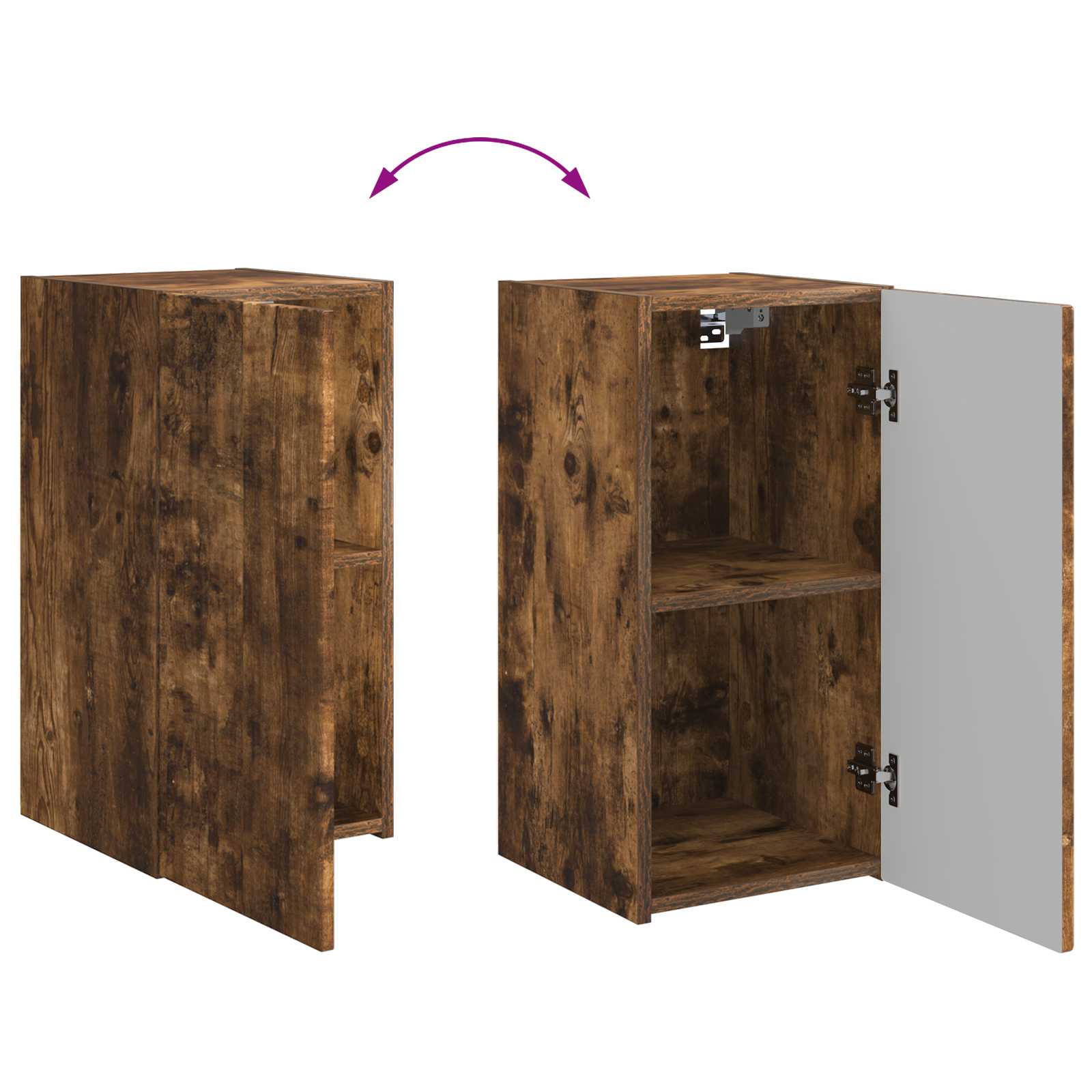Ensemble meuble TV 6 pcs Chêne fumé Bois d'ingénierie - XIOS