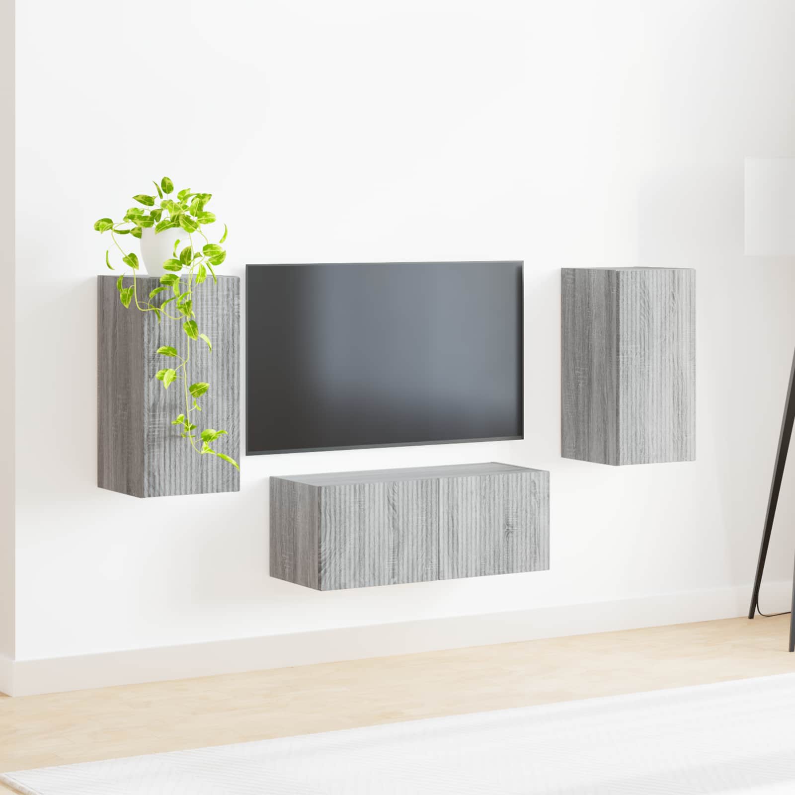 Ensemble meuble TV 6 pcs Gris Sonoma Bois d'ingénierie - XIOS