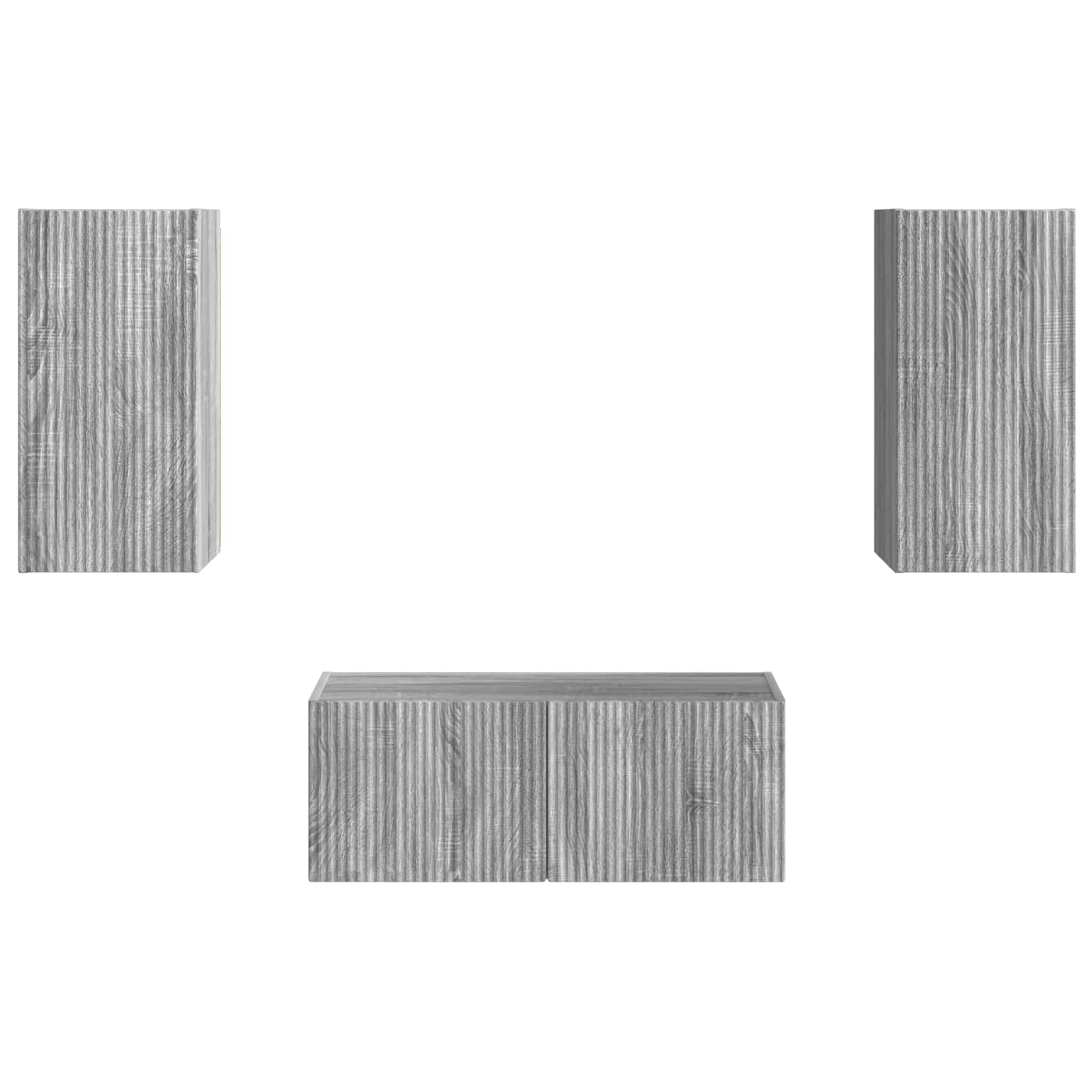 Ensemble meuble TV 6 pcs Gris Sonoma Bois d'ingénierie - XIOS