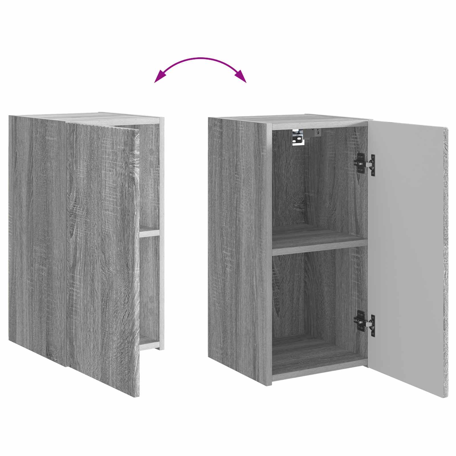 Ensemble meuble TV 6 pcs Gris Sonoma Bois d'ingénierie - XIOS
