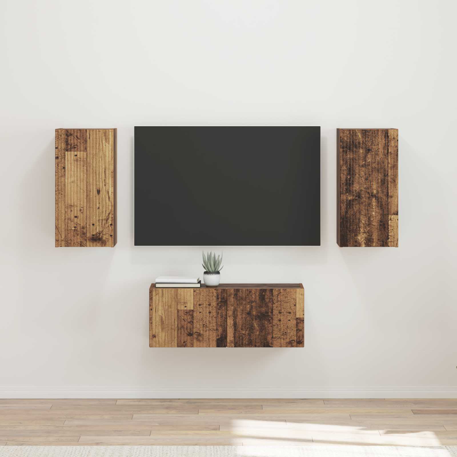 Ensemble meuble TV 6 pcs Bois ancien Bois d'ingénierie - XIOS