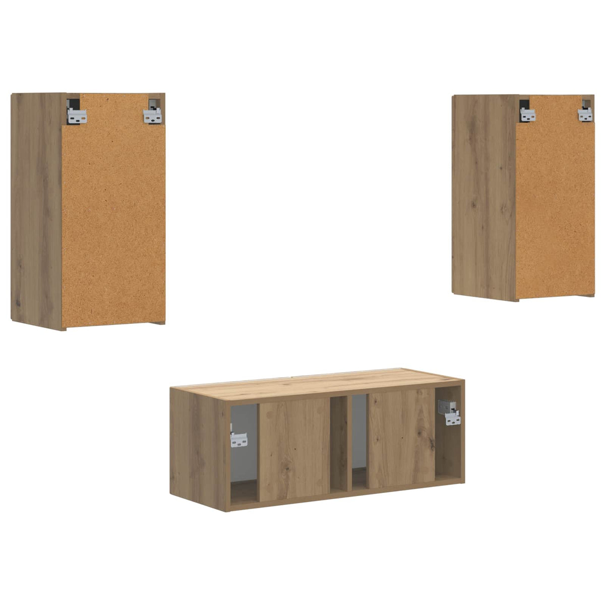 Ensemble meuble TV 6 pc Chêne artisanal Bois d'ingénierie - XIOS