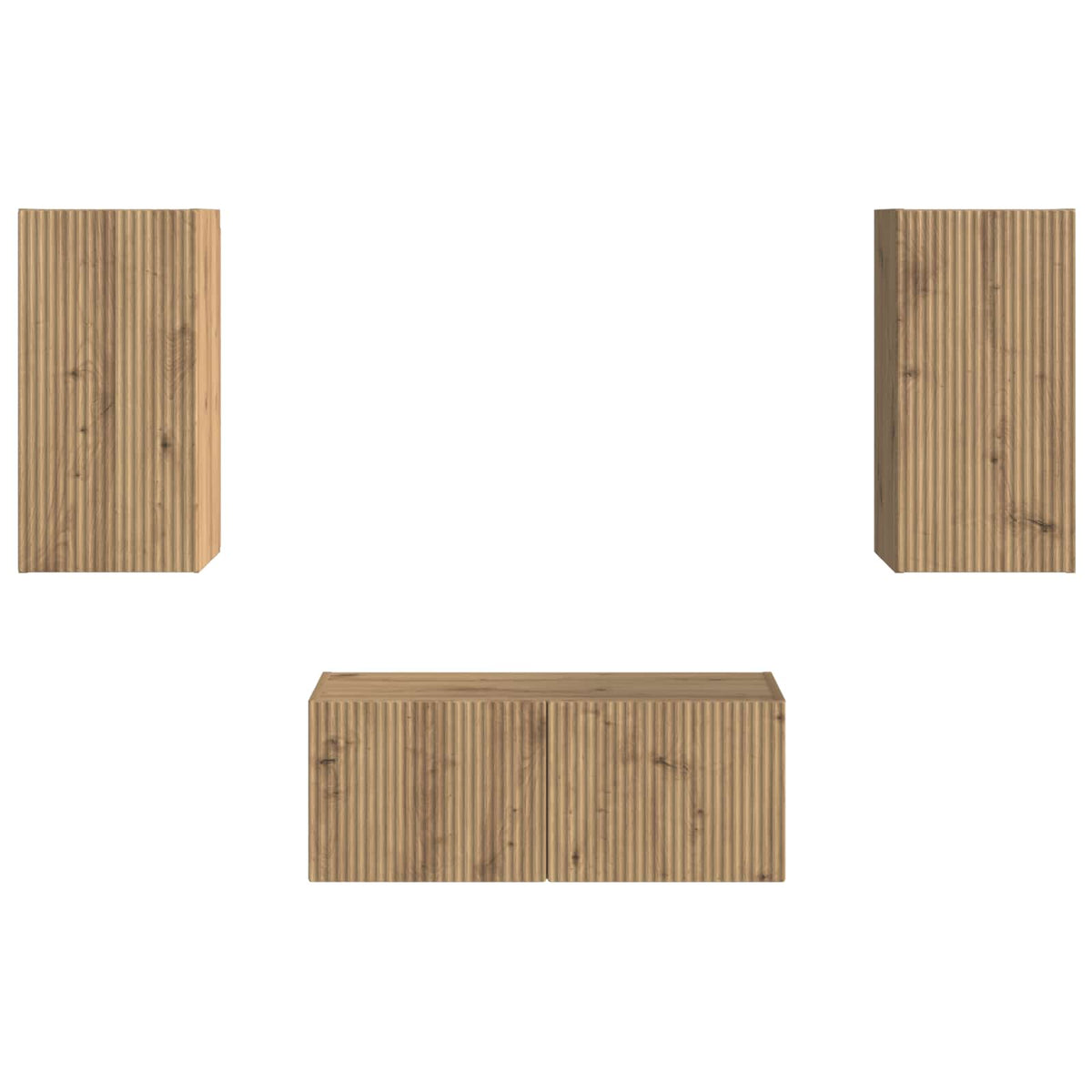 Ensemble meuble TV 6 pc Chêne artisanal Bois d'ingénierie - XIOS