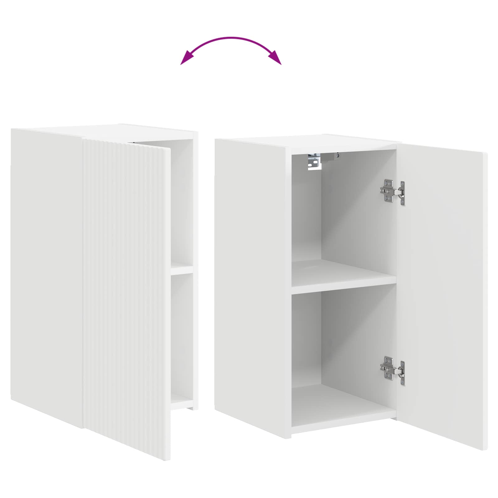 Ensemble meuble TV Montage mural 5 pcs Blanc Bois d'ingénierie - XIOS