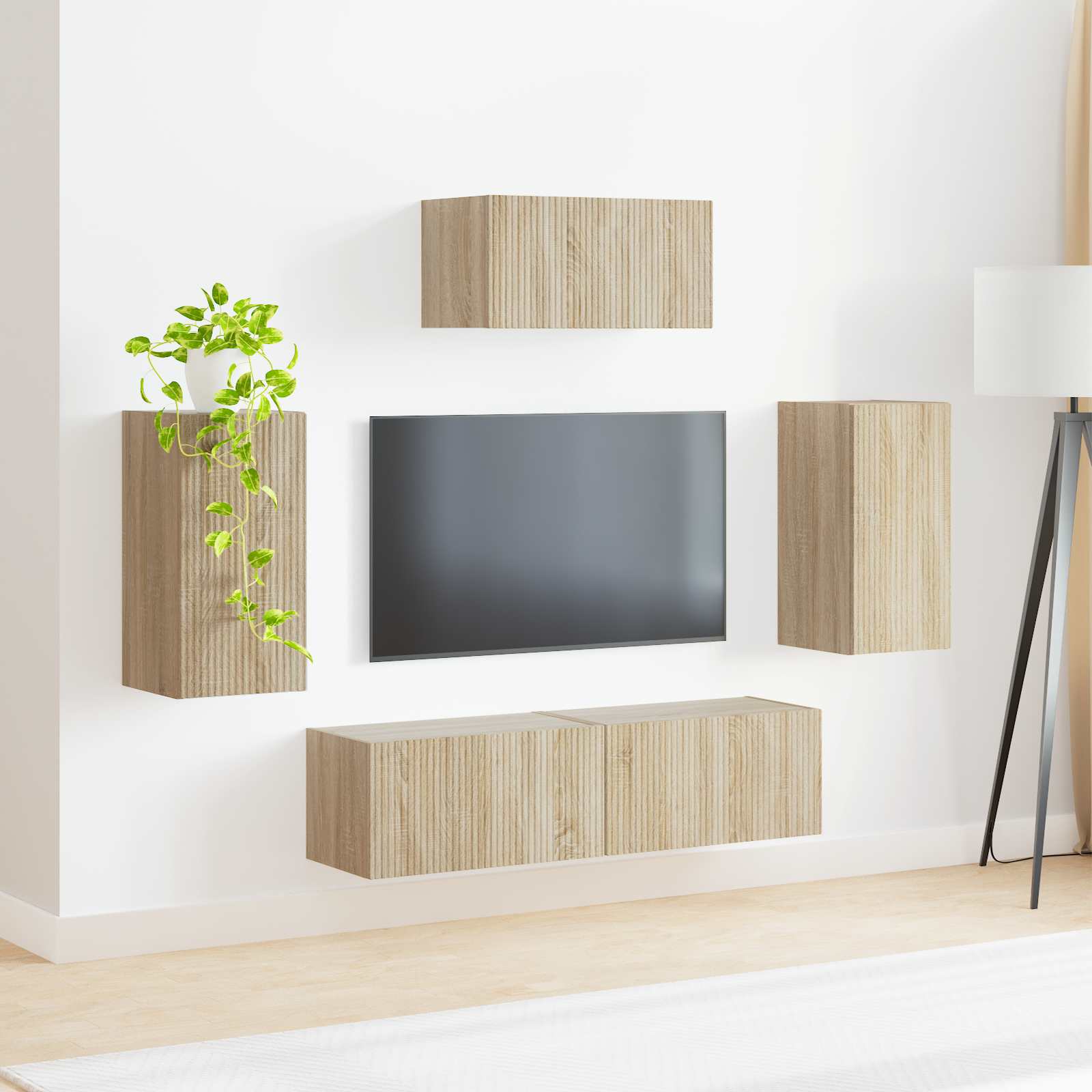 Ensemble meuble TV 5 pcs Chêne Sonoma Bois d'ingénierie - XIOS