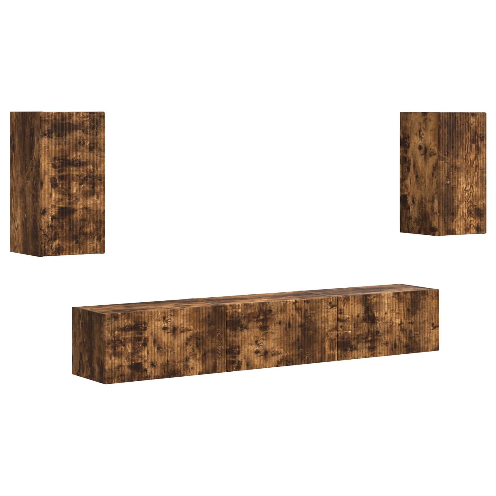 Ensemble meuble TV 5 pcs Chêne fumé Bois d'ingénierie - XIOS
