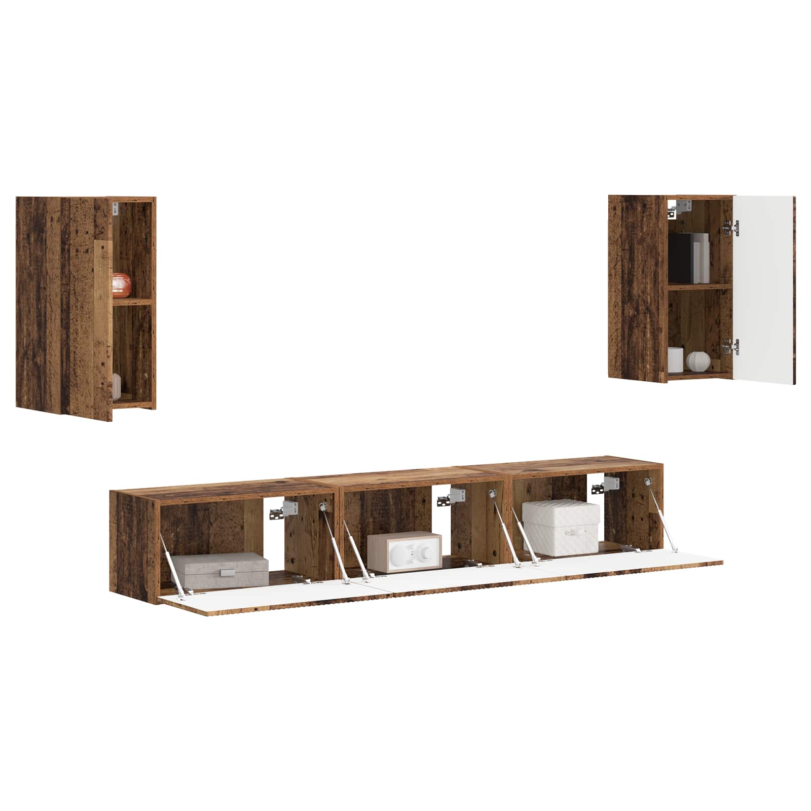 Ensemble meuble TV 5 pcs Bois ancien Bois d'ingénierie - XIOS