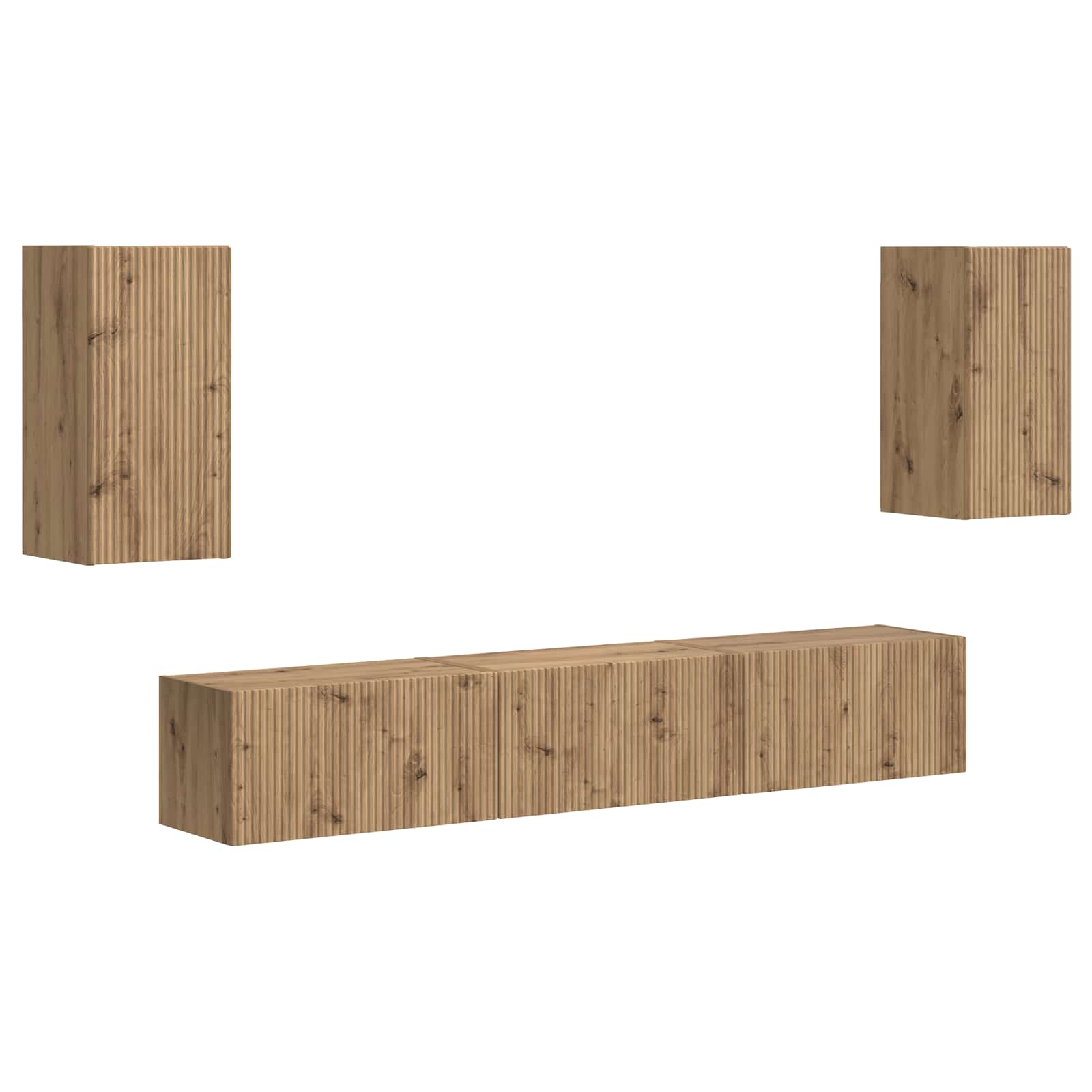 Ensemble meuble TV 5 pcs Chêne artisanal Bois d'ingénierie - XIOS
