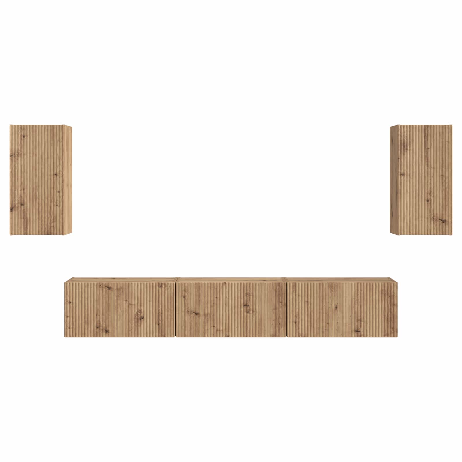 Ensemble meuble TV 5 pcs Chêne artisanal Bois d'ingénierie - XIOS