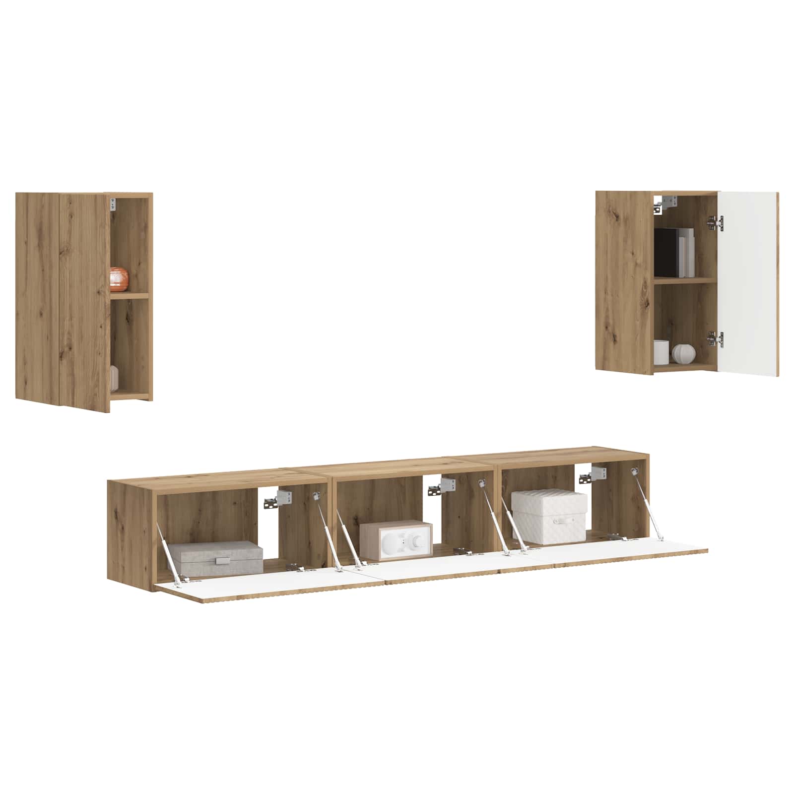 Ensemble meuble TV 5 pcs Chêne artisanal Bois d'ingénierie - XIOS
