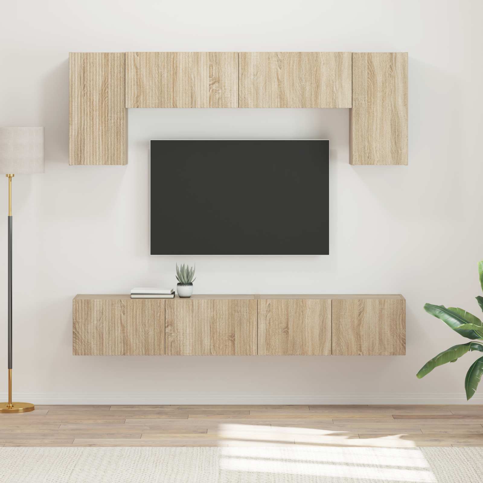 Ensemble meuble TV 4 pcs Chêne Sonoma Bois d'ingénierie - XIOS