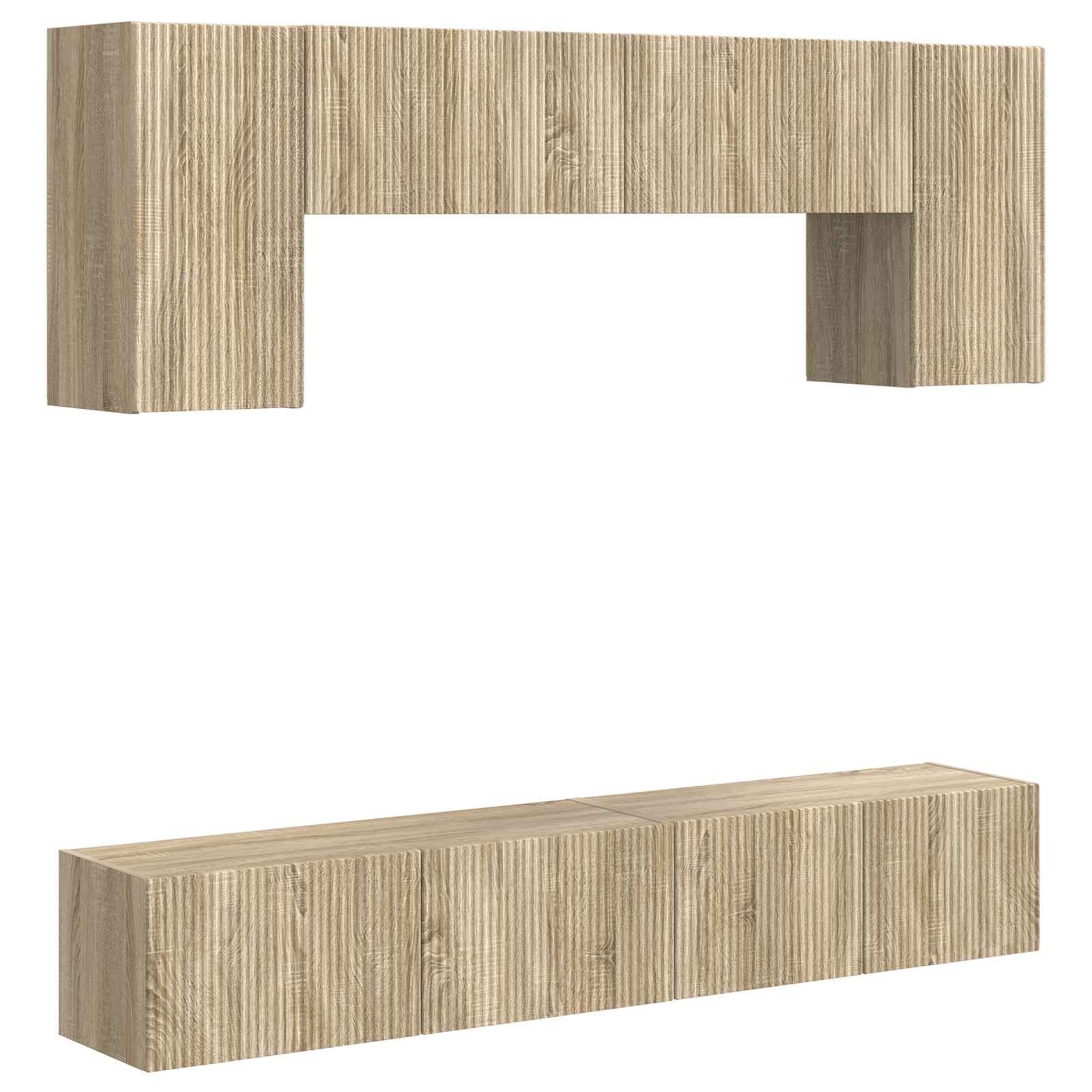 Ensemble meuble TV 4 pcs Chêne Sonoma Bois d'ingénierie - XIOS