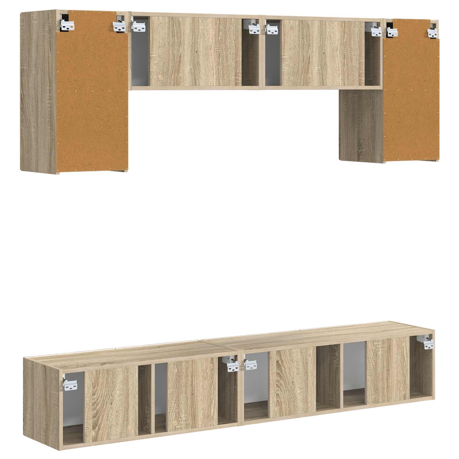 Ensemble meuble TV 4 pcs Chêne Sonoma Bois d'ingénierie - XIOS