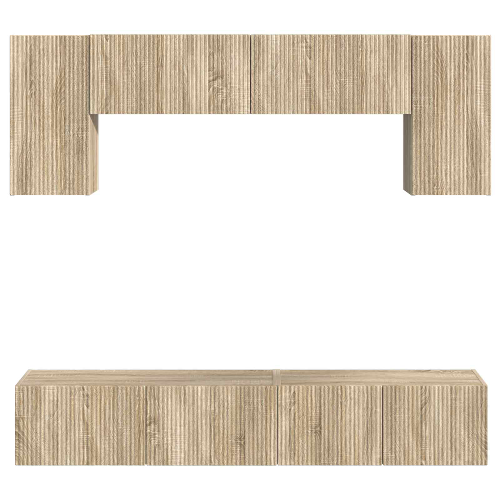 Ensemble meuble TV 4 pcs Chêne Sonoma Bois d'ingénierie - XIOS