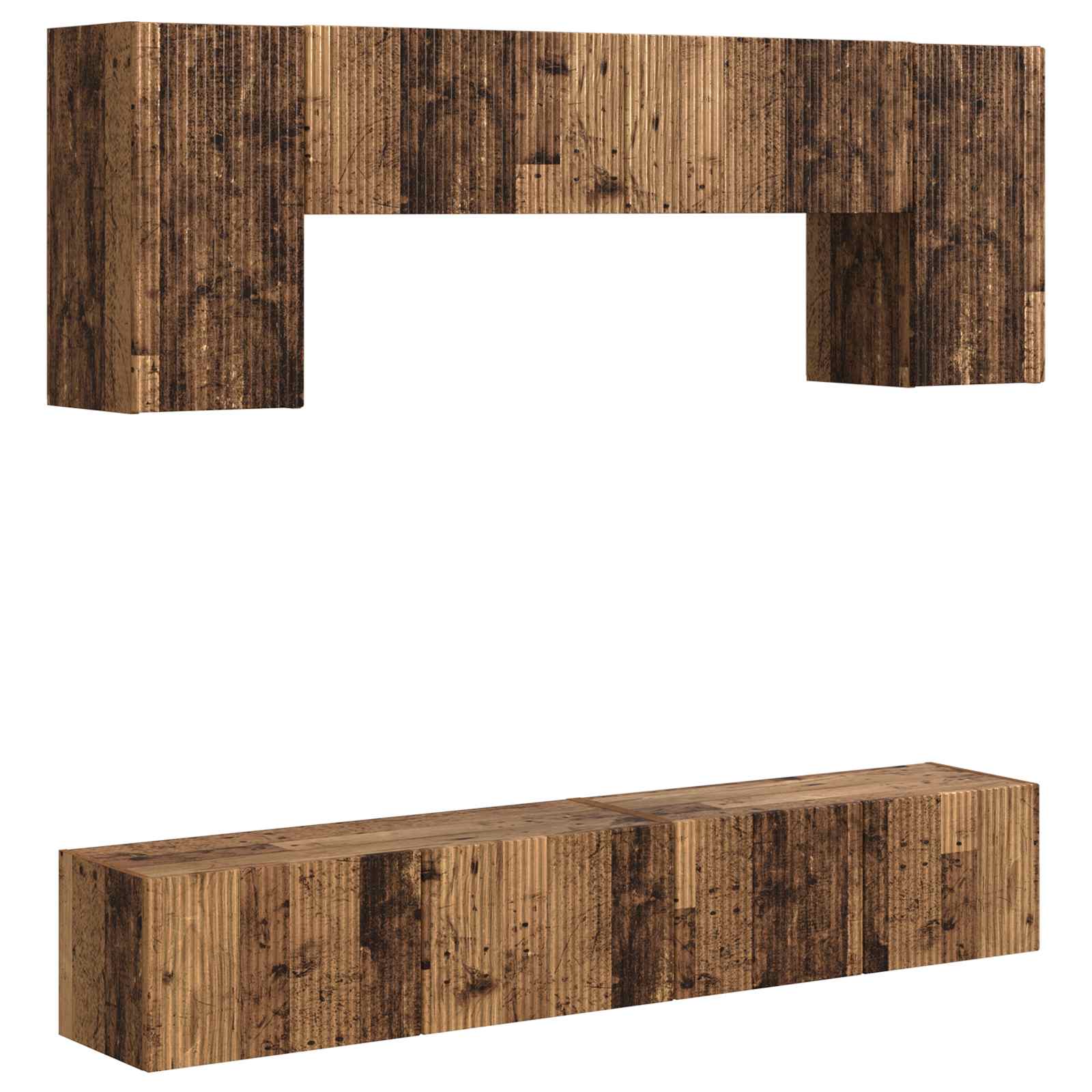 Ensemble meuble TV 4 pcs Bois ancien Bois d'ingénierie - XIOS