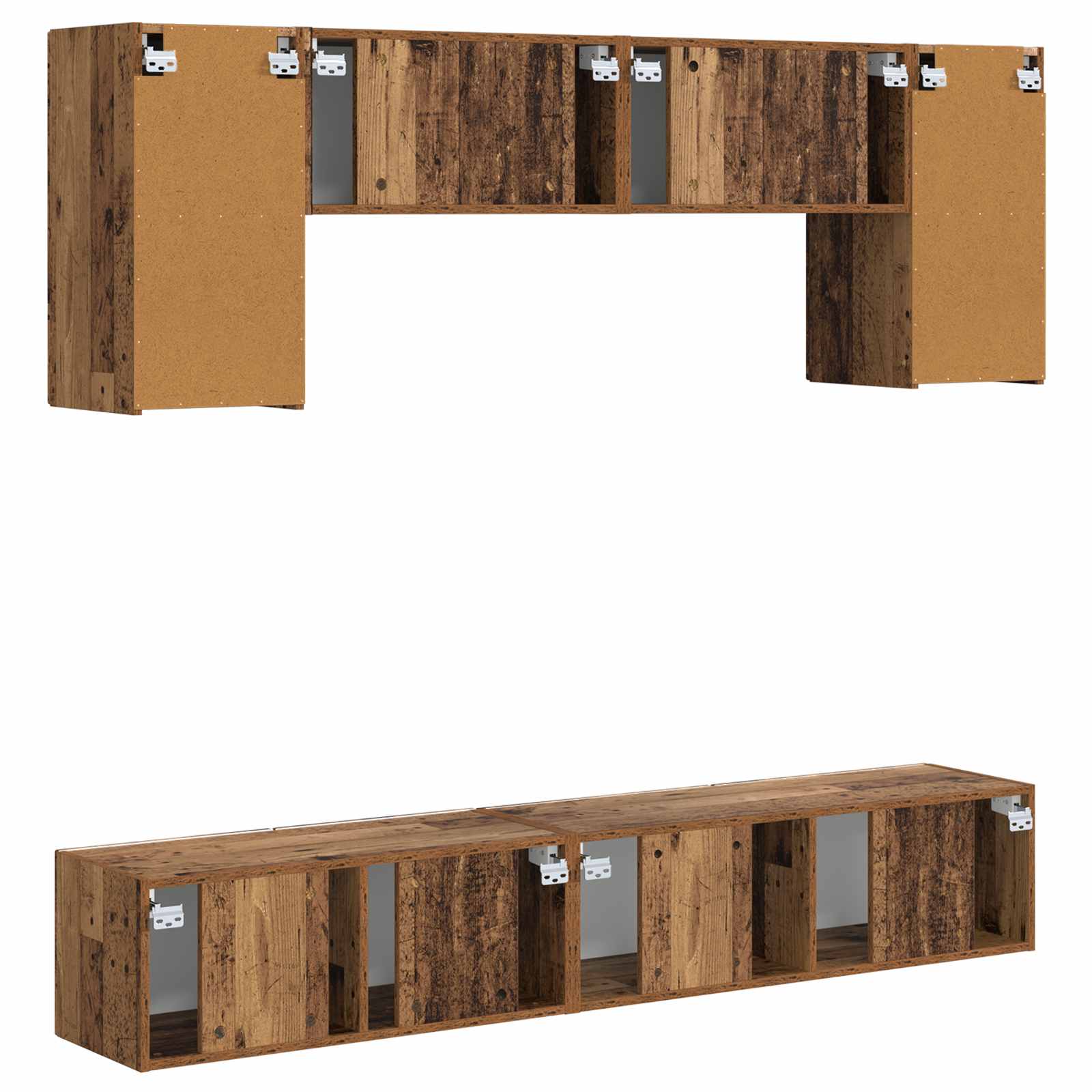 Ensemble meuble TV 4 pcs Bois ancien Bois d'ingénierie - XIOS