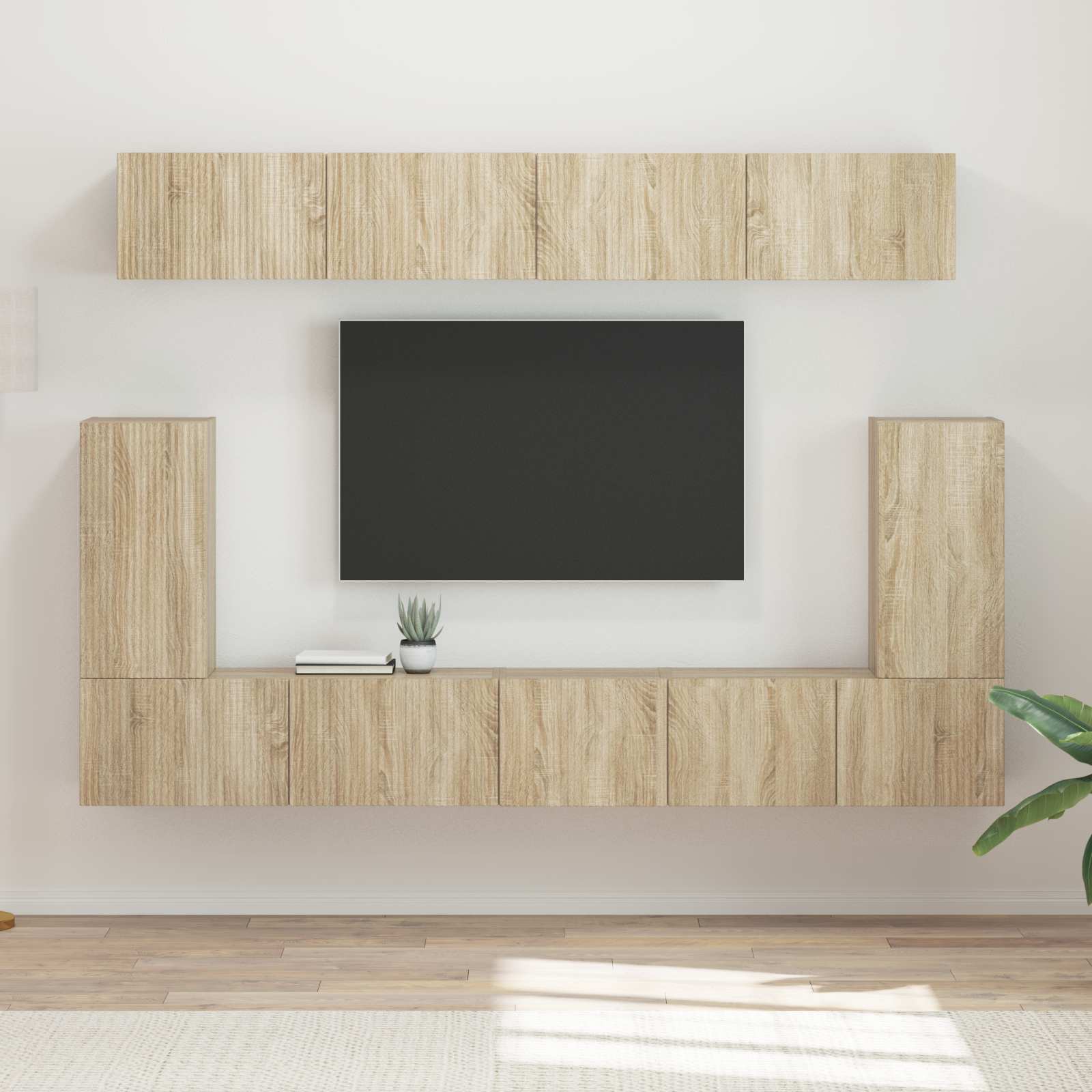Ensemble meuble TV 5 pc Chêne Sonoma Bois d'ingénierie