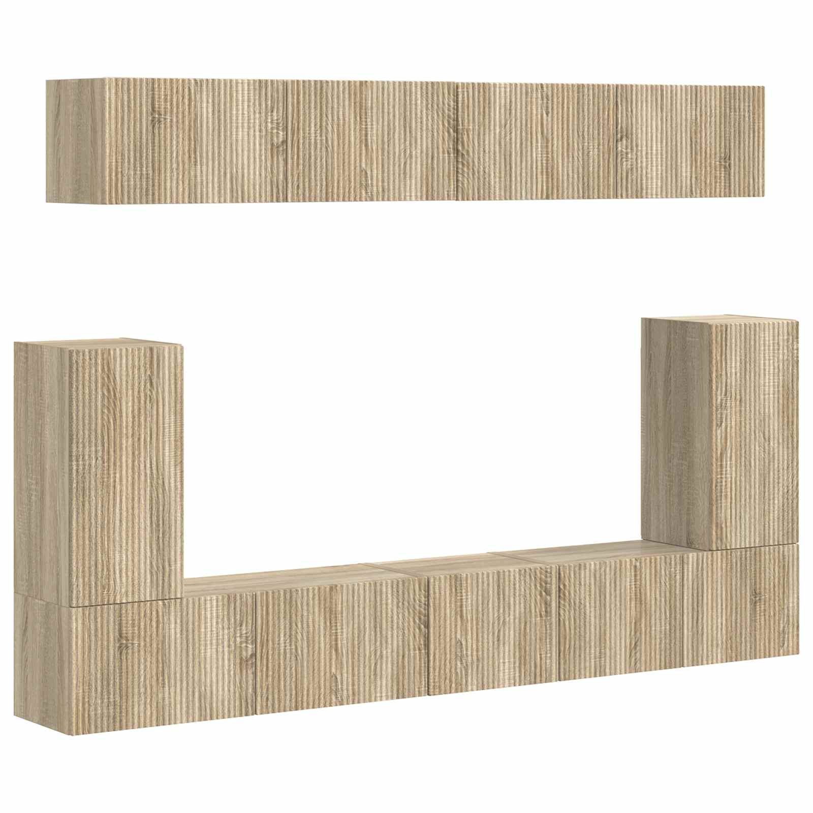 Ensemble meuble TV 5 pc Chêne Sonoma Bois d'ingénierie