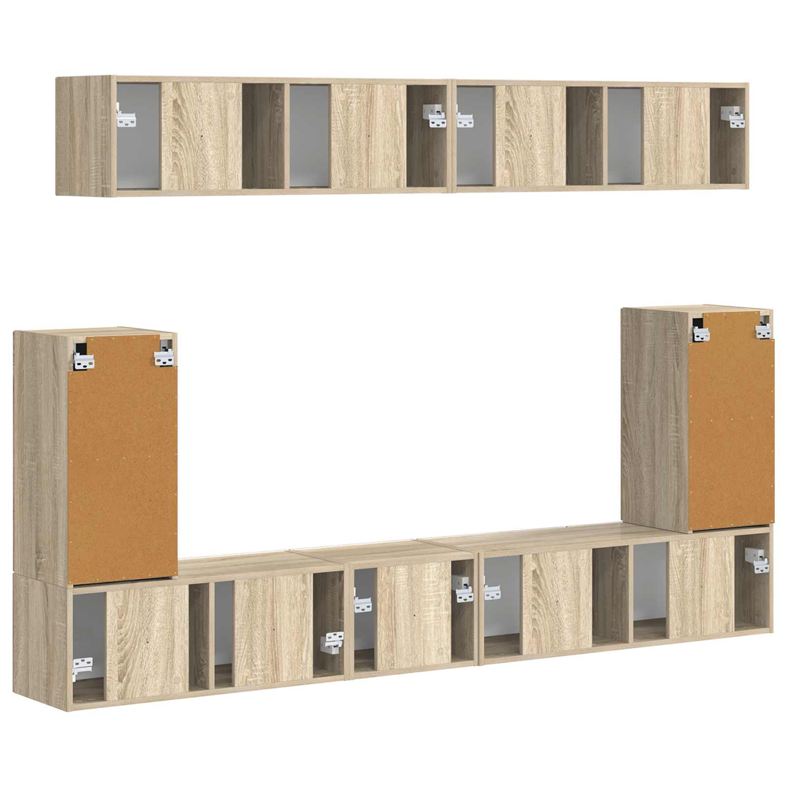 Ensemble meuble TV 5 pc Chêne Sonoma Bois d'ingénierie