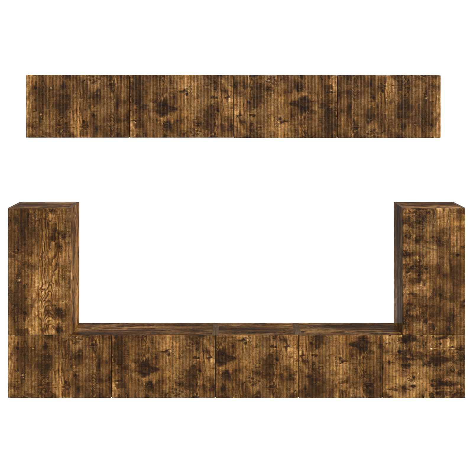Ensemble meuble TV 5 pcs Chêne fumé Bois d'ingénierie - XIOS