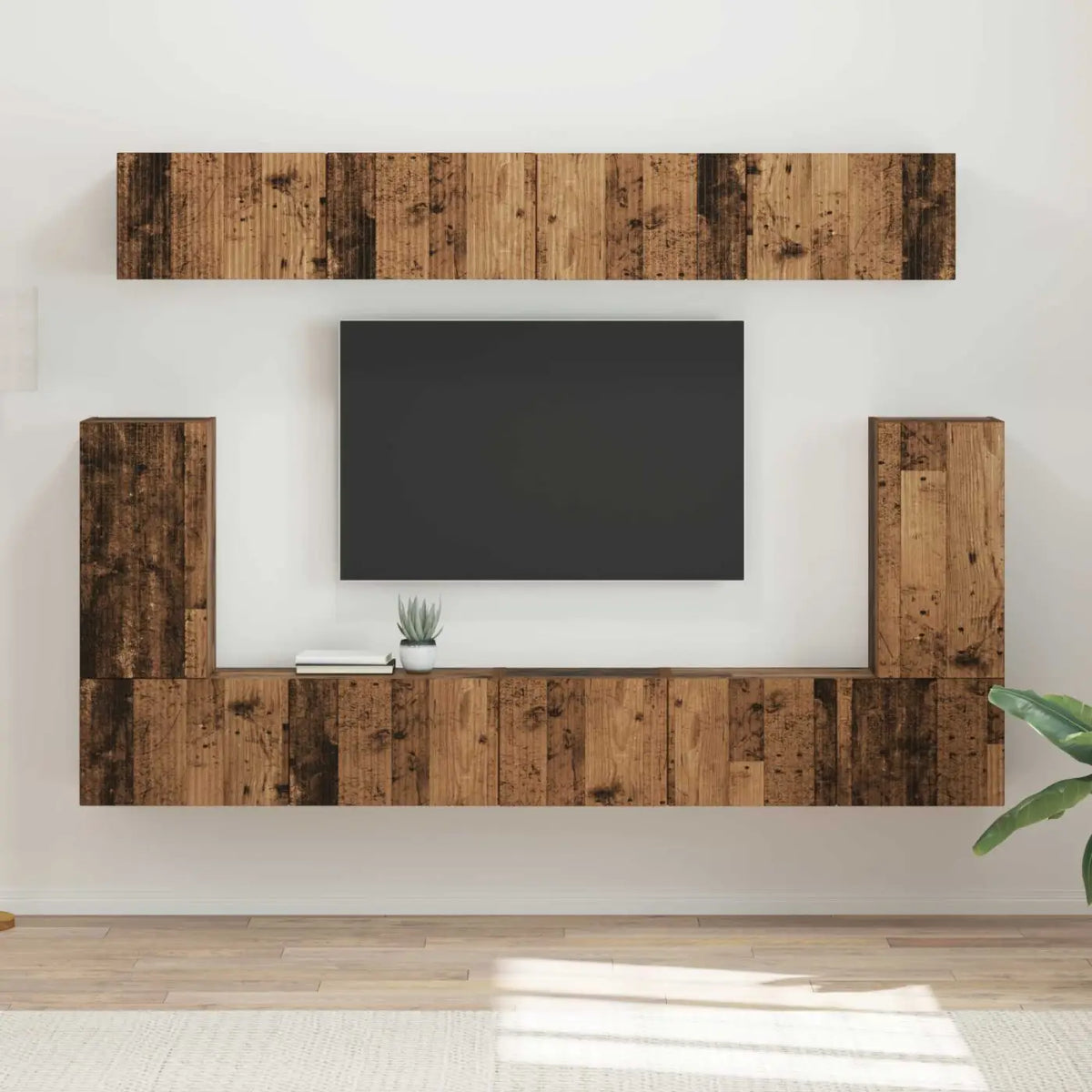 Ensemble meuble TV 5 pc Bois ancien Bois d’ingénierie - XIOS