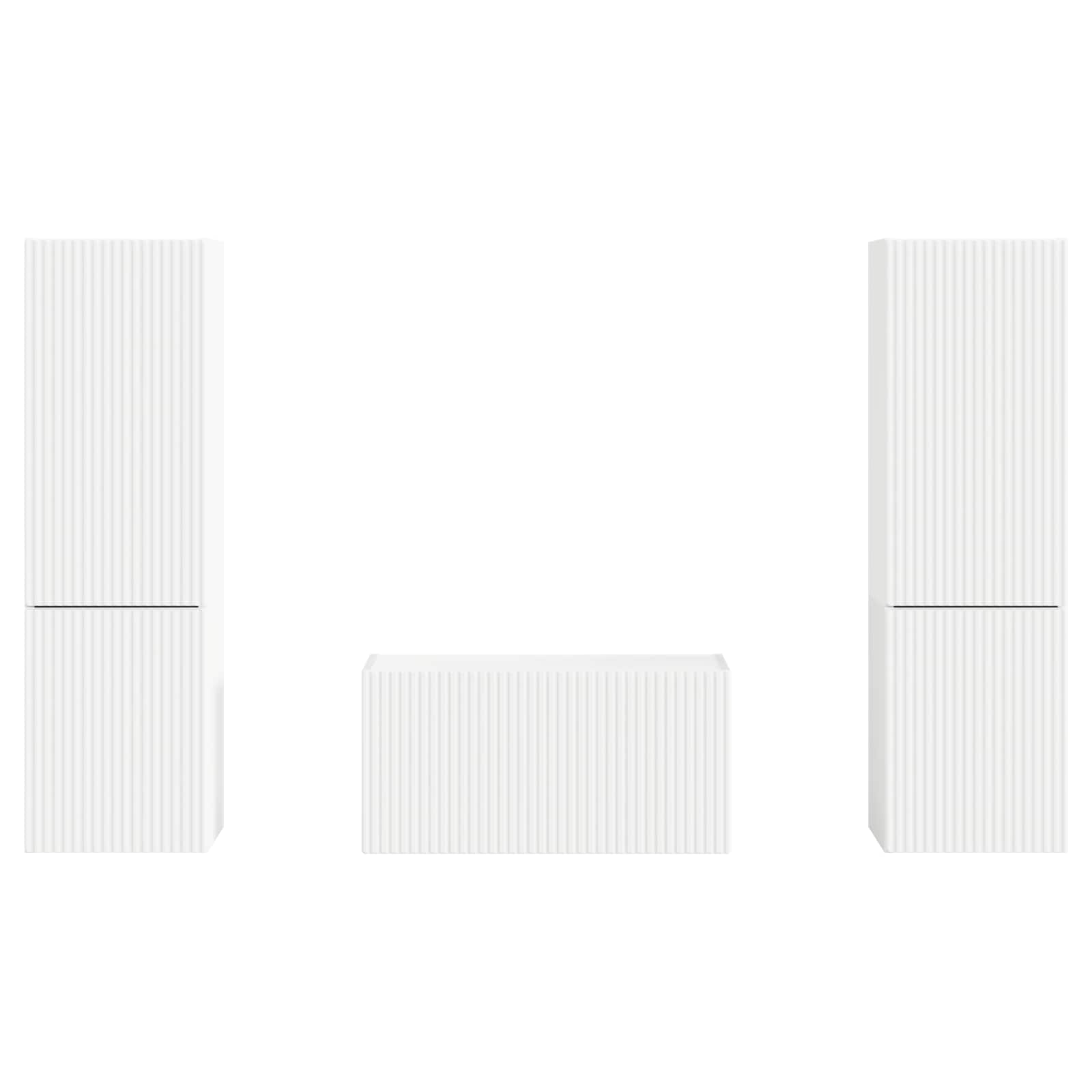 Ensemble meuble TV 5 pcs Blanc Bois d'ingénierie - XIOS