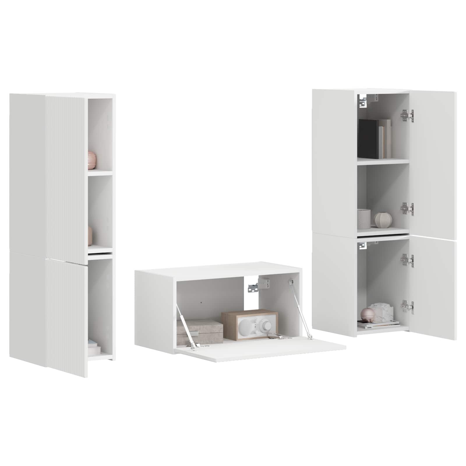 Ensemble meuble TV 5 pcs Blanc Bois d'ingénierie - XIOS