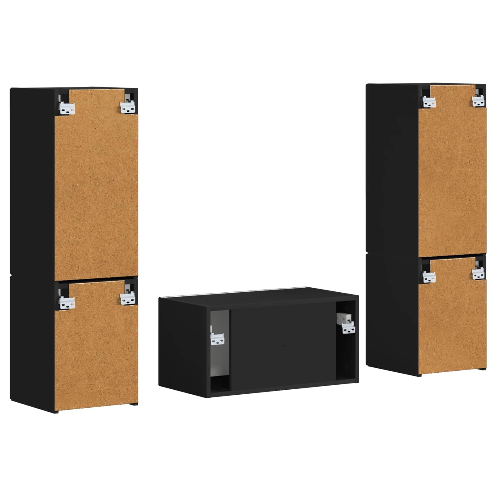 Ensemble meuble TV 5 pcs Noir Bois d'ingénierie - XIOS