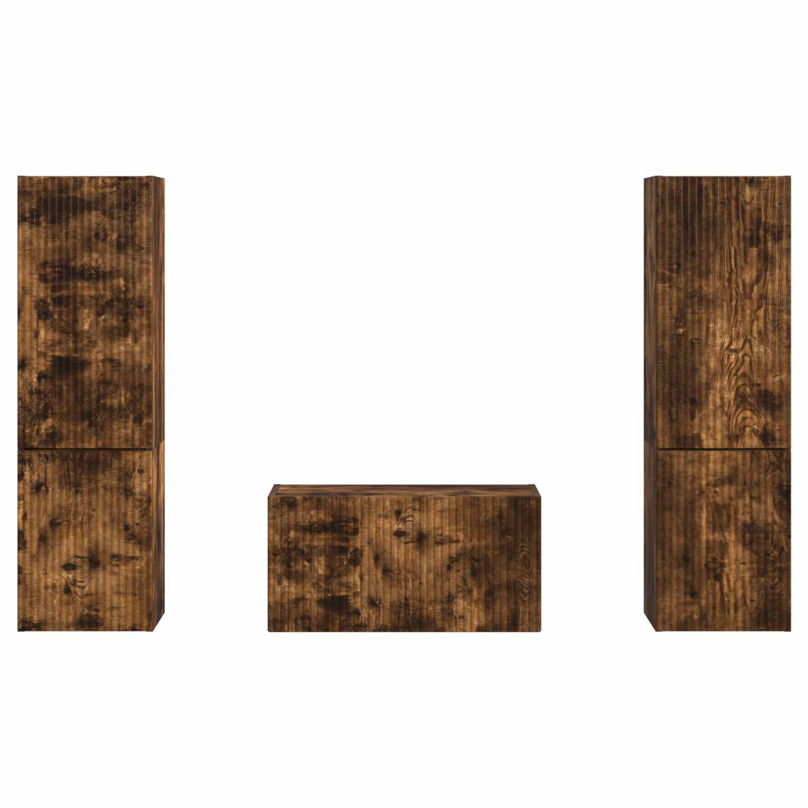 Ensemble meuble TV 5 pcs Chêne fumé Bois d'ingénierie - XIOS
