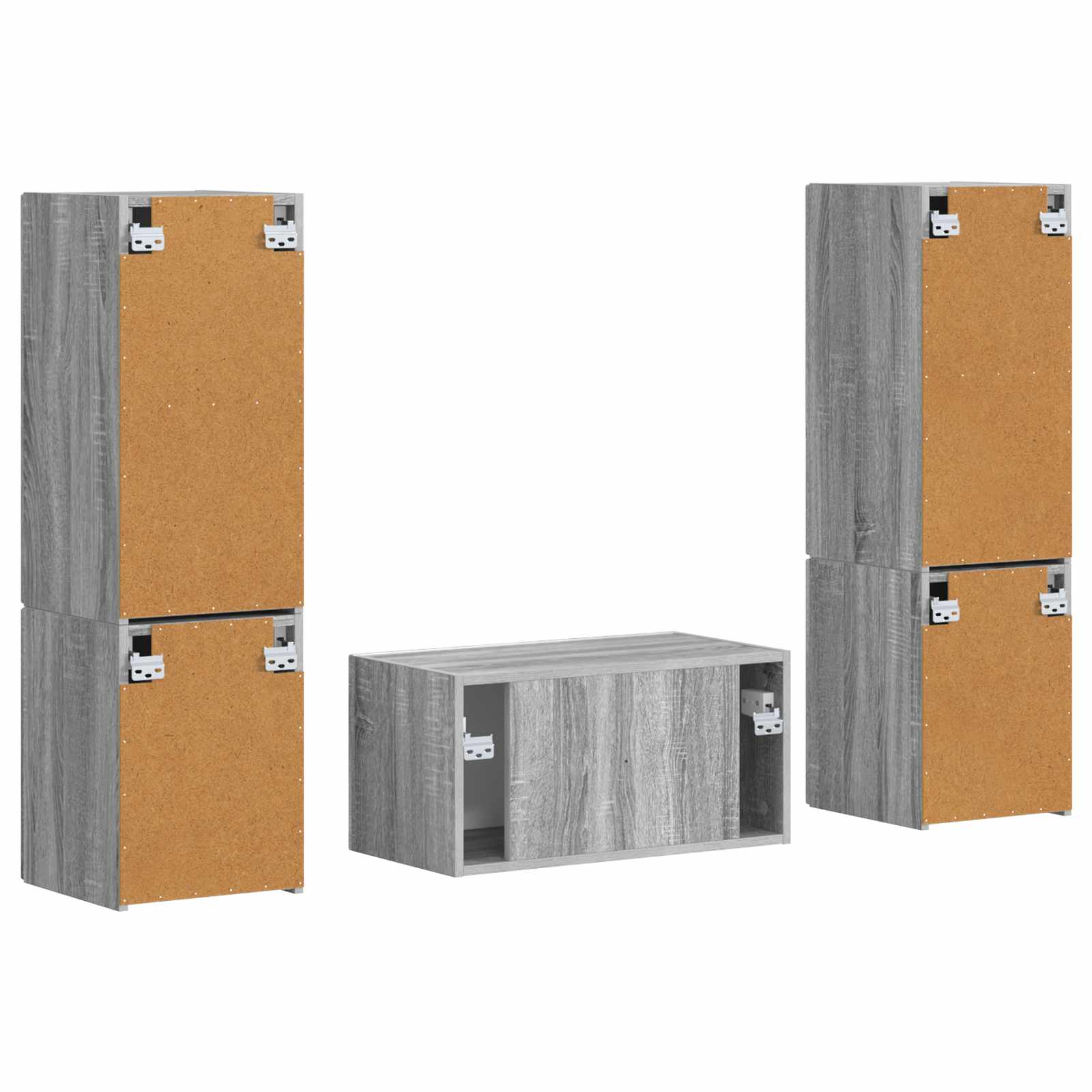 Ensemble meuble TV 5 pcs Gris Sonoma Bois d'ingénierie - XIOS