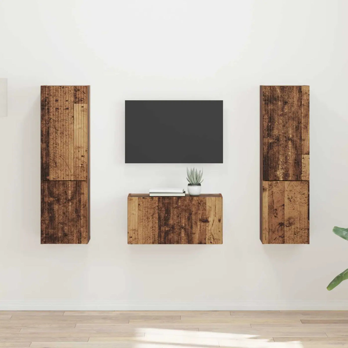Ensemble meuble TV 5 pc Bois Ancien Bois d’ingénierie - XIOS