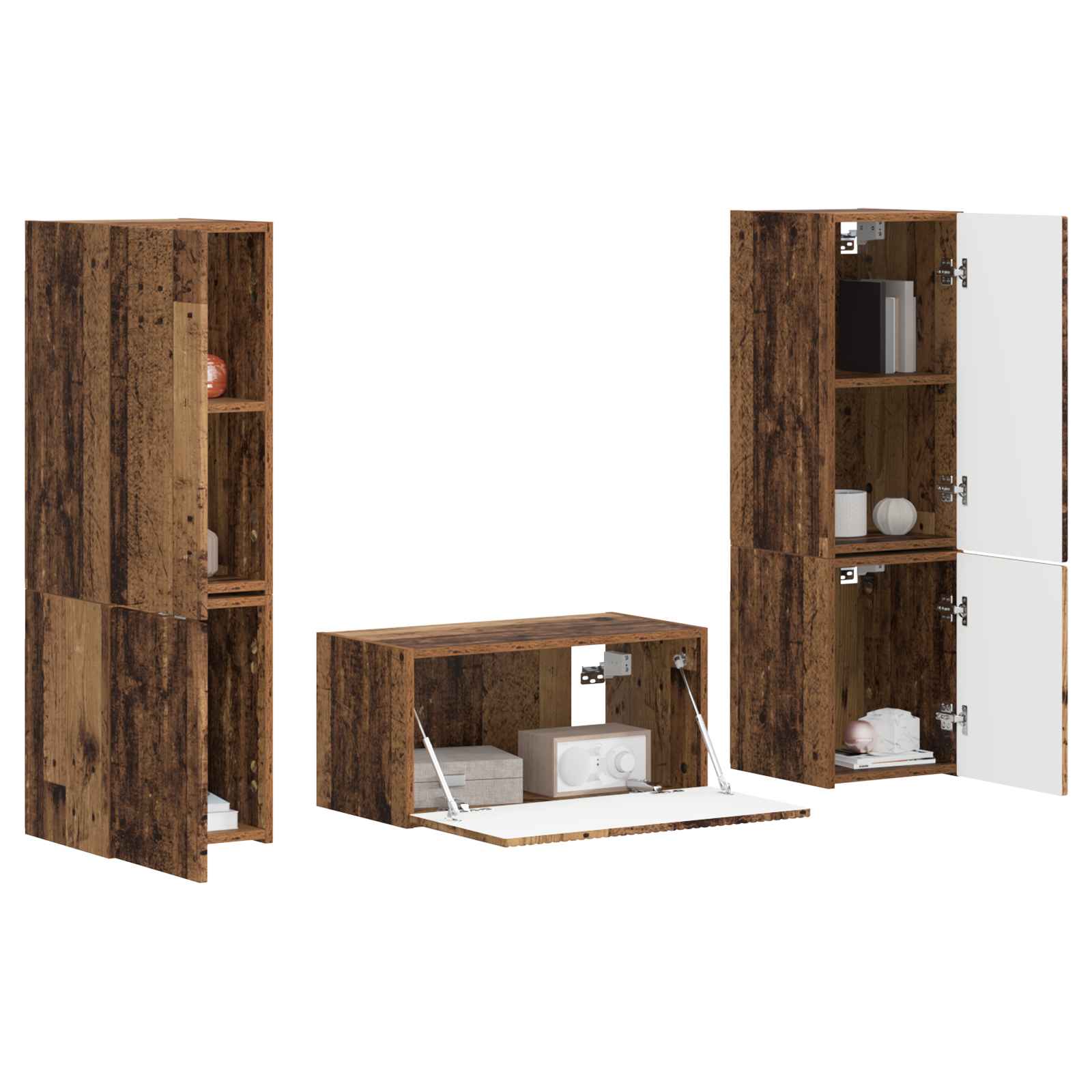 Ensemble meuble TV 5 pcs Bois Ancien Bois d'ingénierie - XIOS