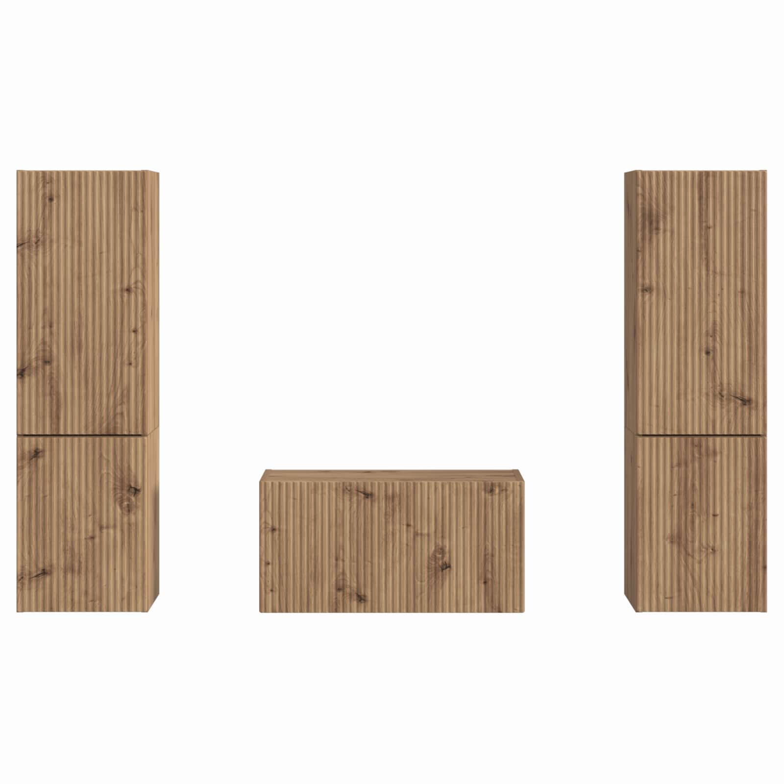 Ensemble meuble TV 5 pcs Chêne artisanal Bois d'ingénierie - XIOS