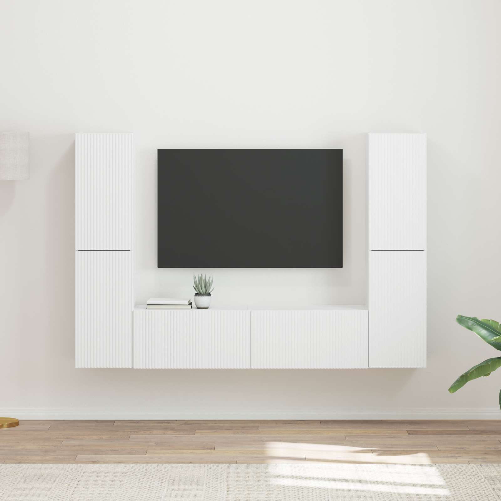 Ensemble meuble TV 6 pcs Blanc Bois d'ingénierie - XIOS