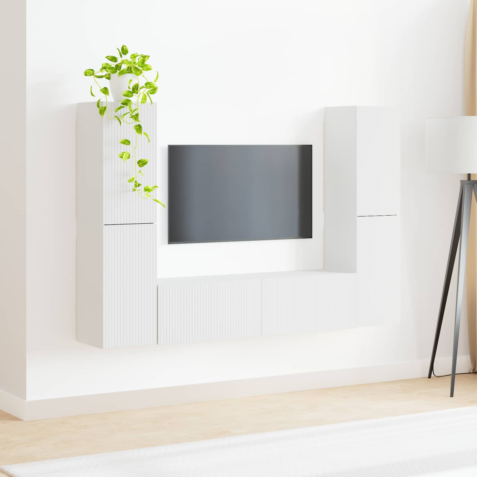 Ensemble meuble TV 6 pcs Blanc Bois d'ingénierie - XIOS