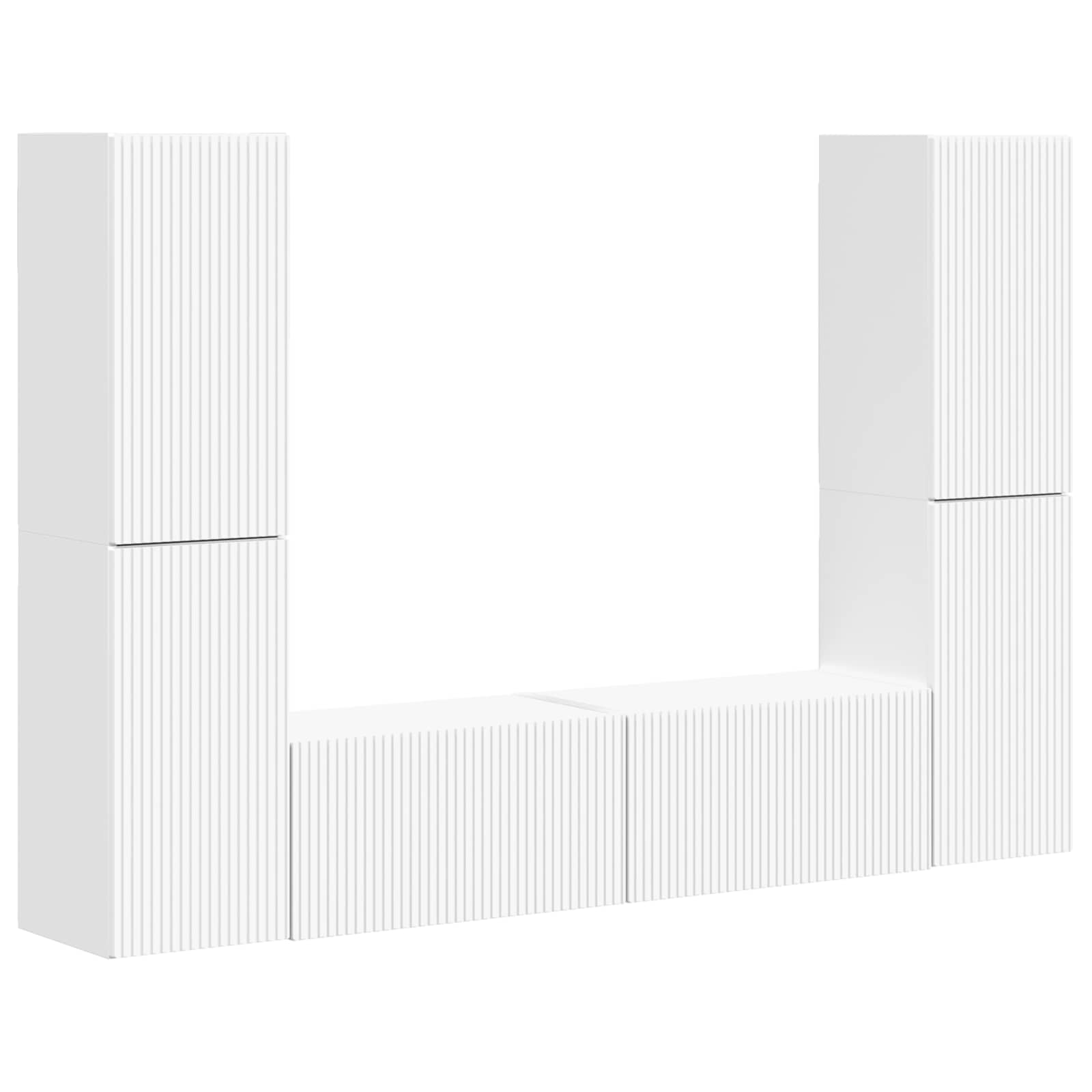 Ensemble meuble TV 6 pcs Blanc Bois d'ingénierie - XIOS