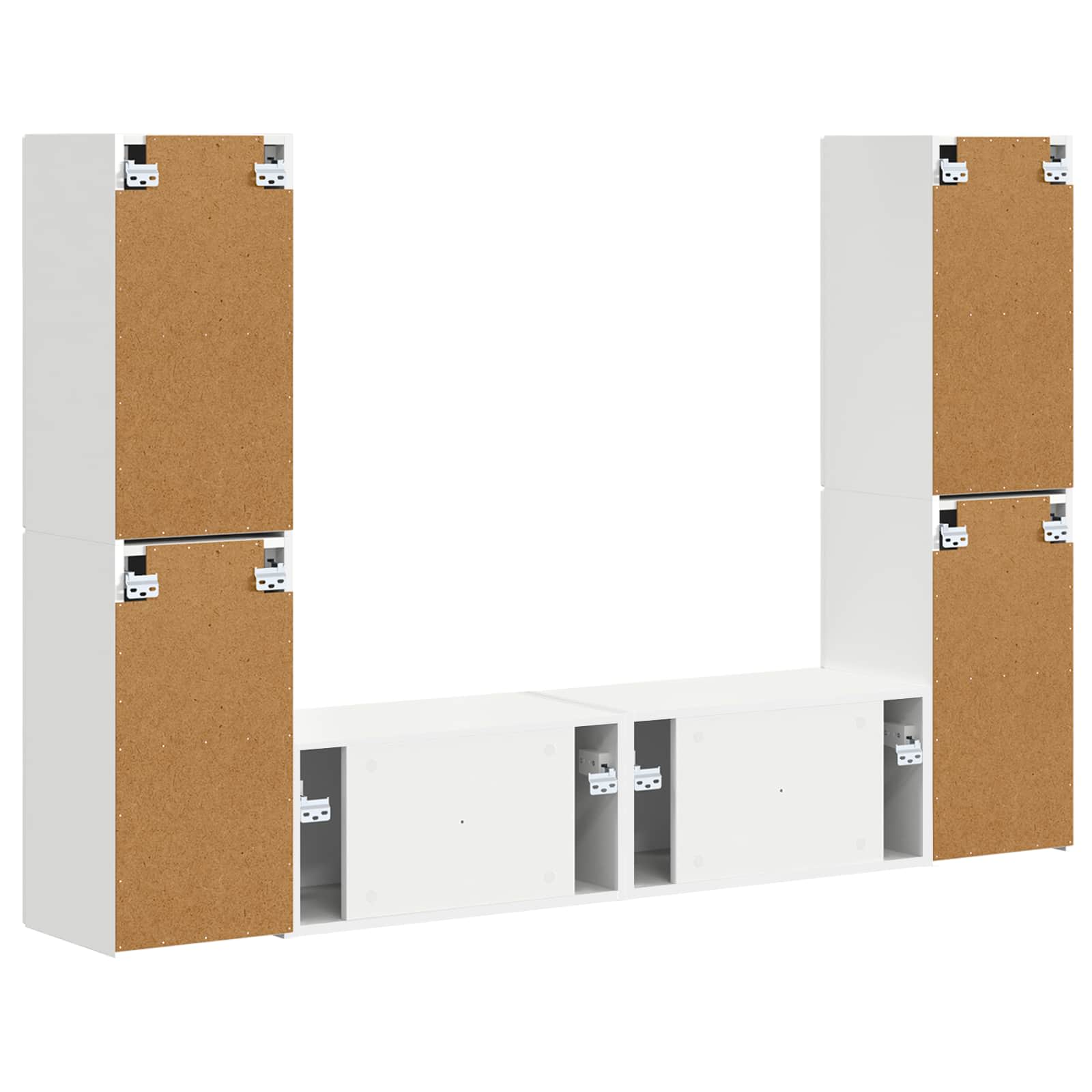Ensemble meuble TV 6 pcs Blanc Bois d'ingénierie - XIOS